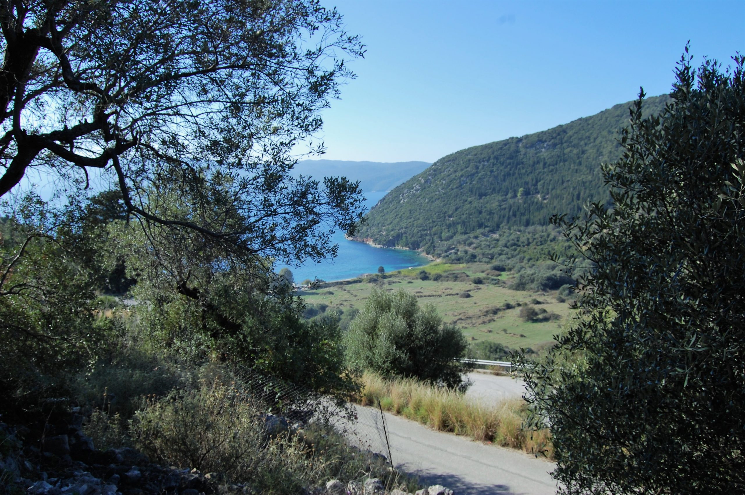 Landscape and terrain of land for sale on Ithaca Greece