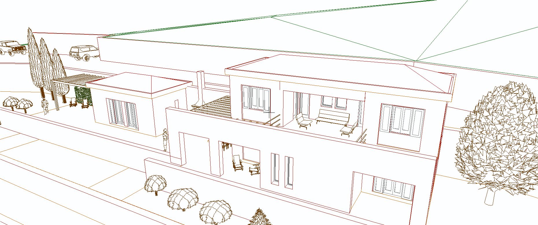 Digital house plans from land for sale Ithaca Greece Perachori