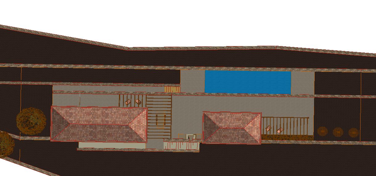 Digital design of house on land for sale in Ithaca Greece Perachori
