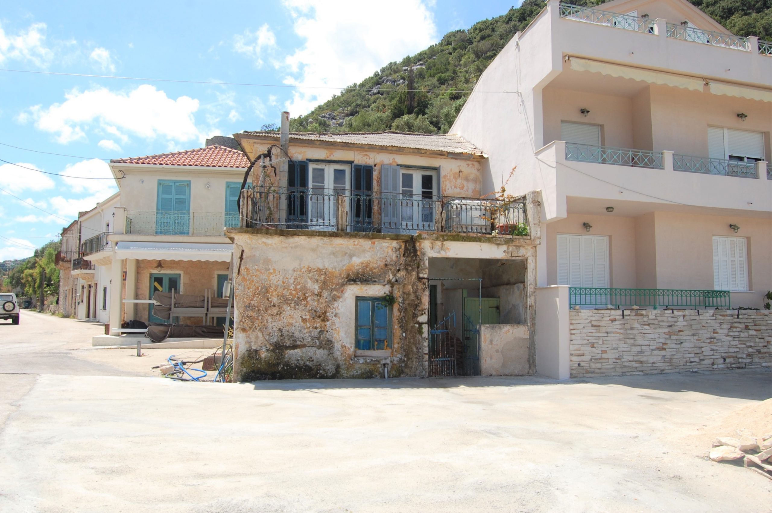 Exterior facade of house for sale Ithaca Greece, Frikes