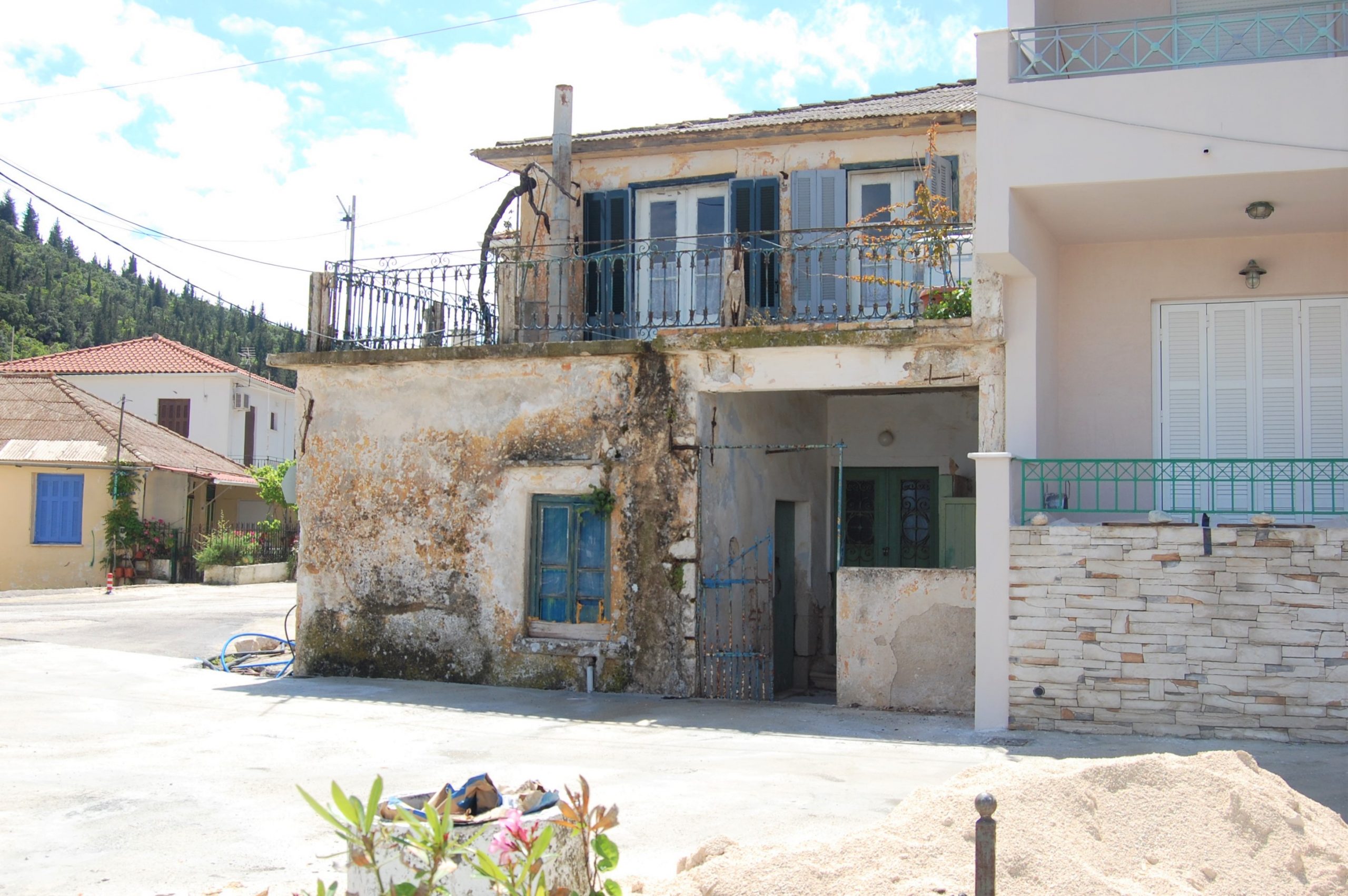 Exterior facade of house for sale Ithaca Greece, Frikes
