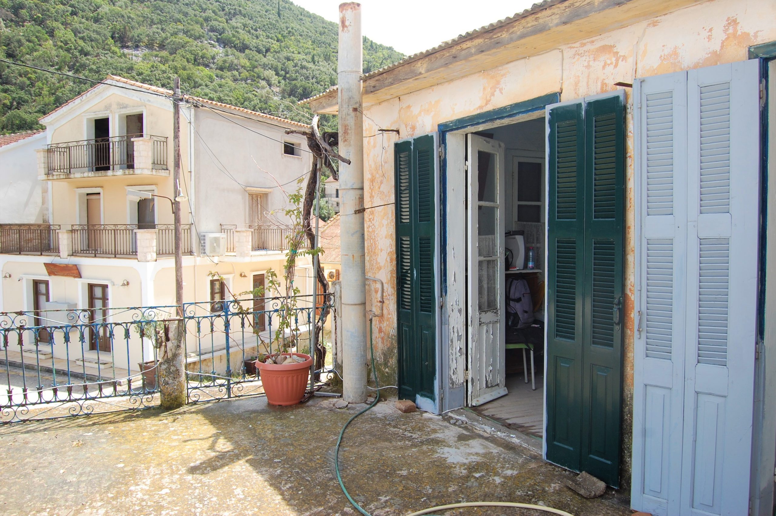 Outdoor terrace of house for sale Ithaca Greece, Frikes