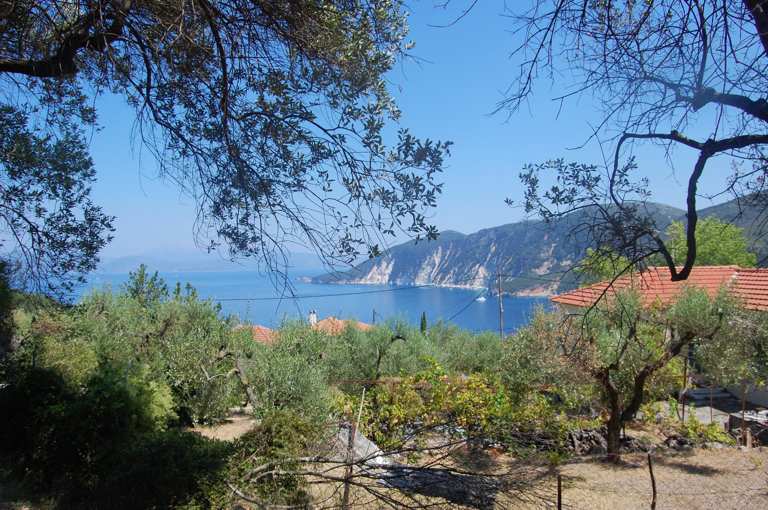 Sea view from house for sale in Ithaca Greece, Kolleri