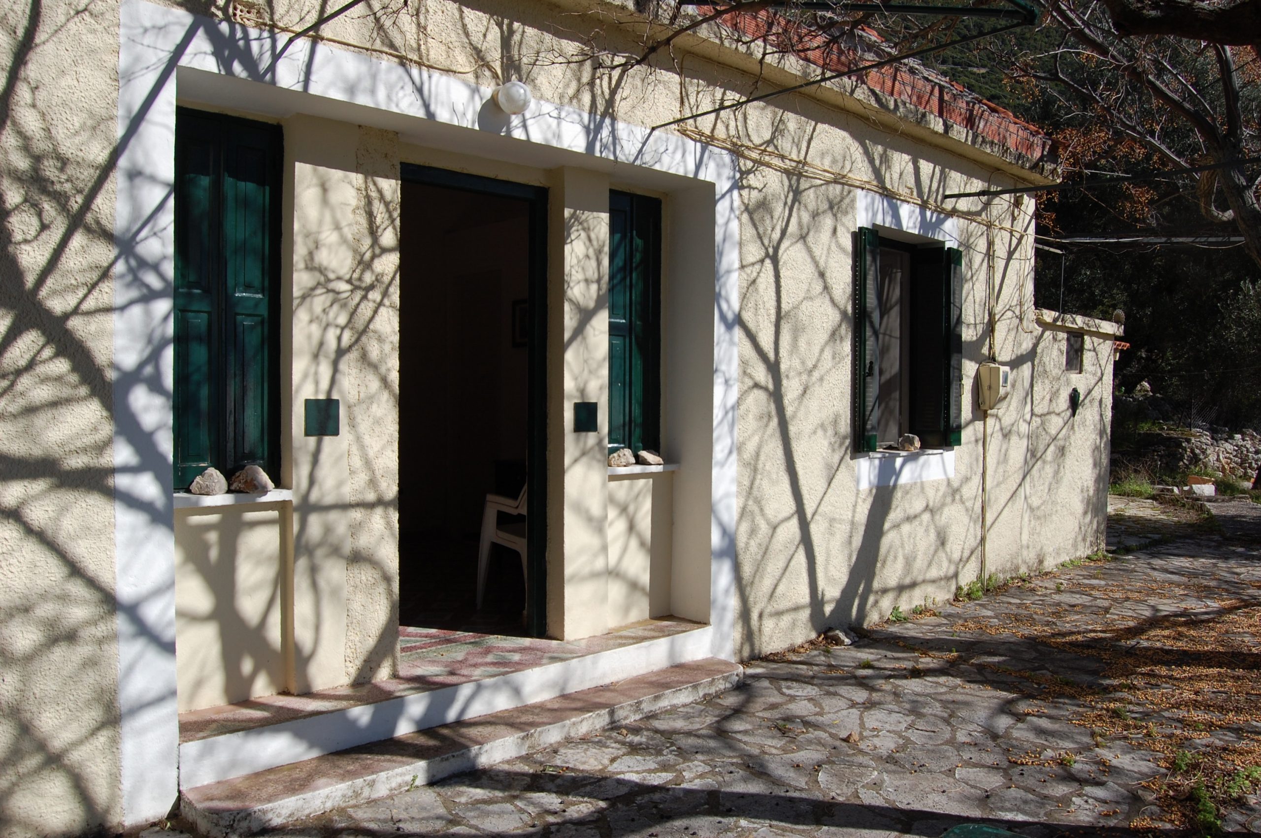 Exterior view of house for sale Ithaca Greece