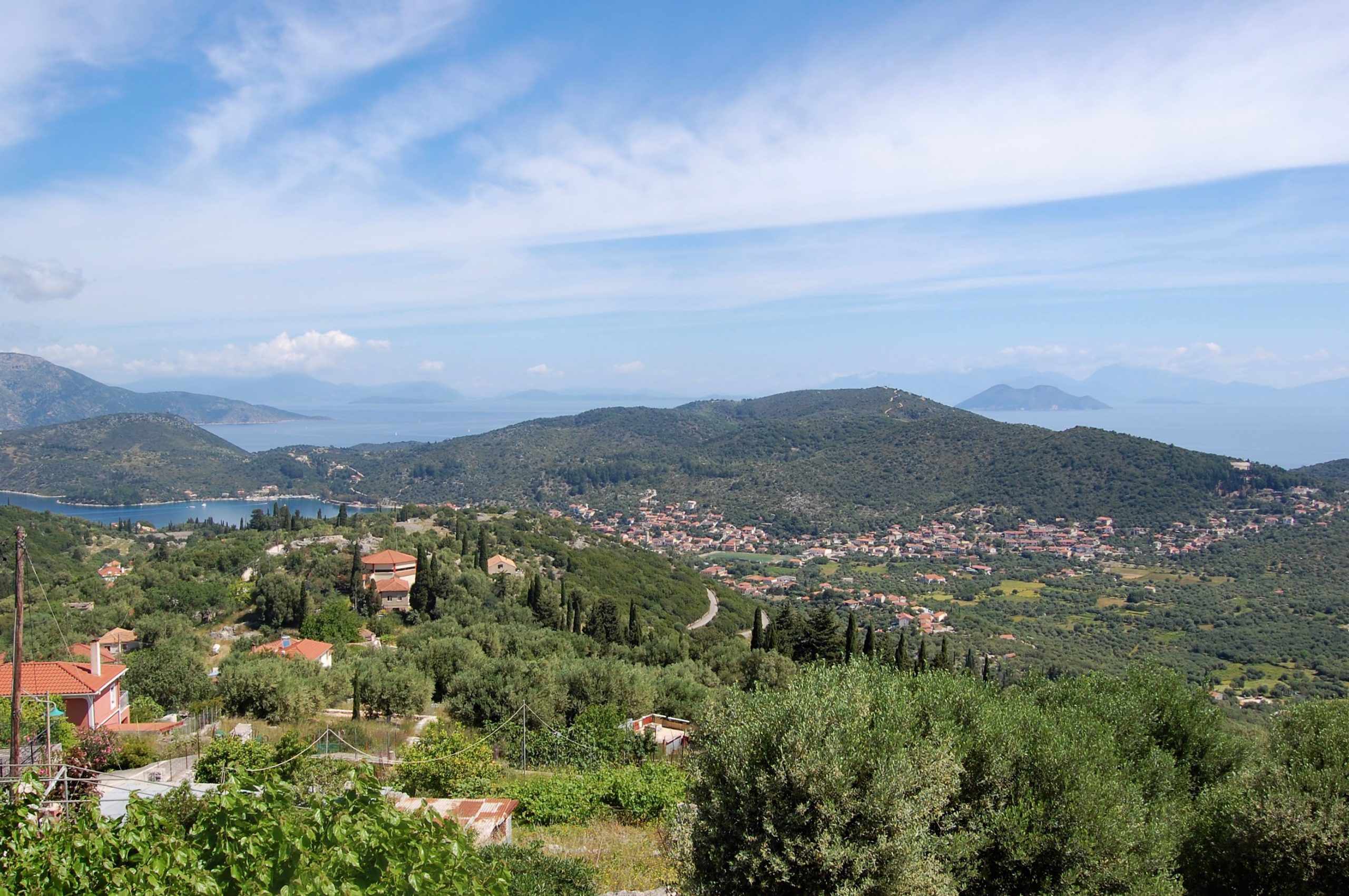 Landscape and terrain of land for sale on Ithaca Greece