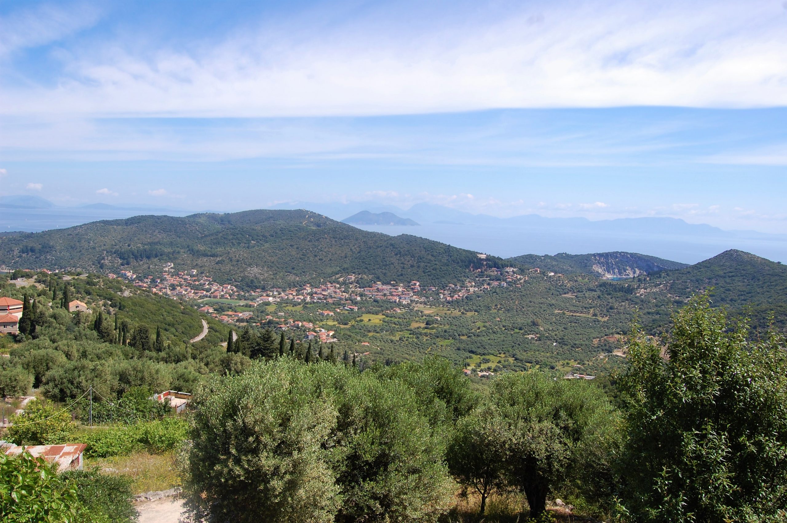 Landscape and terrain of land for sale on Ithaca Greece