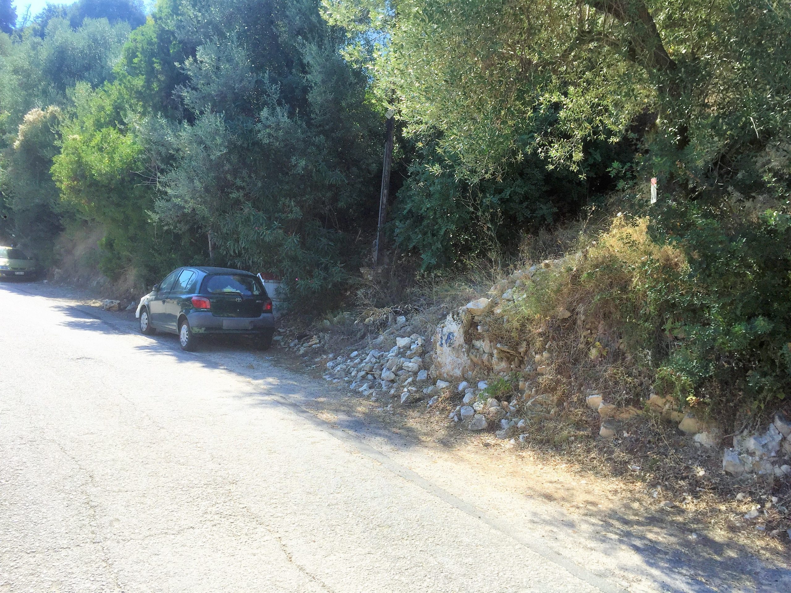 Landscape and terrain of land for sale on Ithaca Greece in Kioni