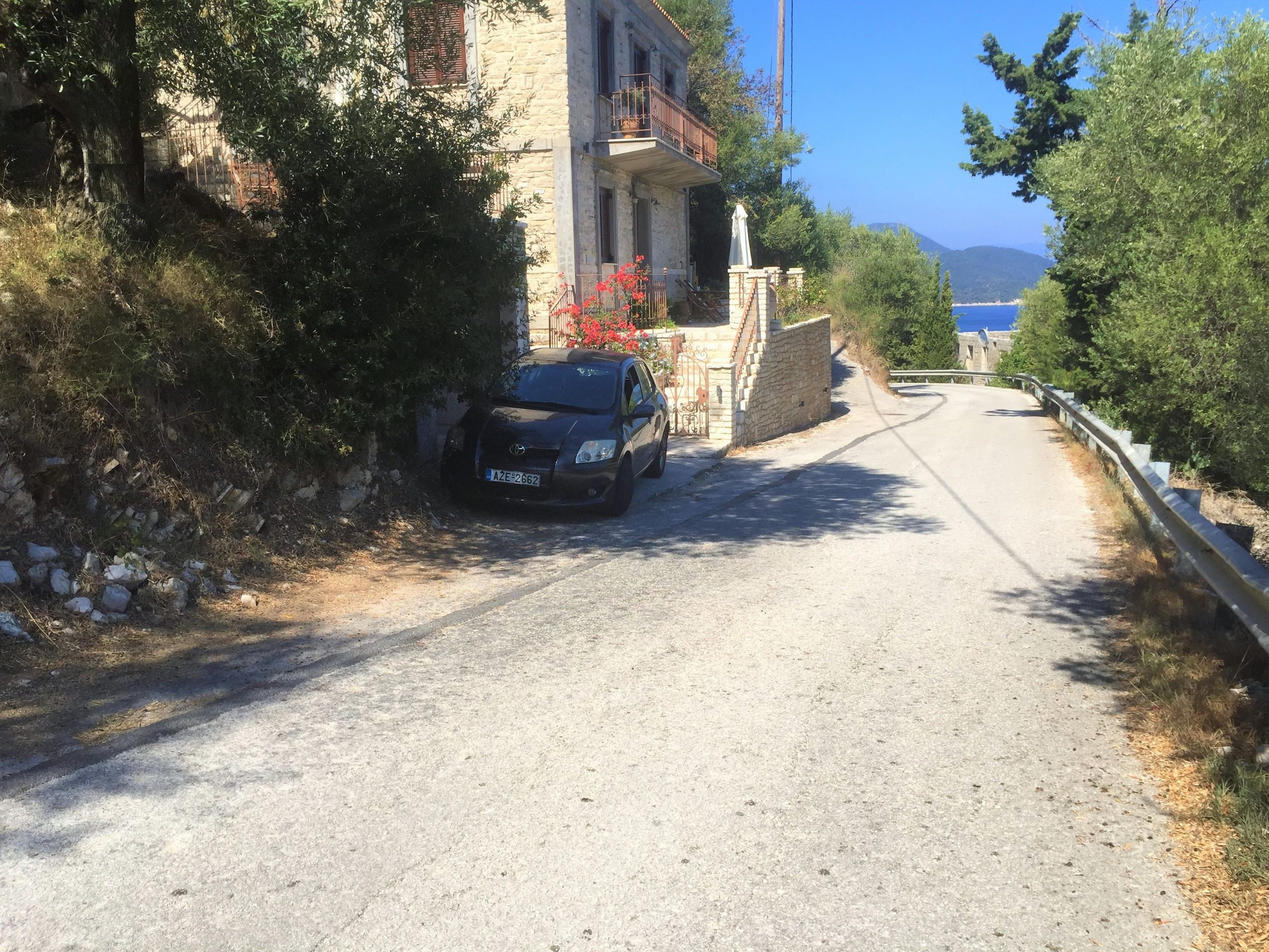 Landscape and terrain of land for sale on Ithaca Greece in Kioni