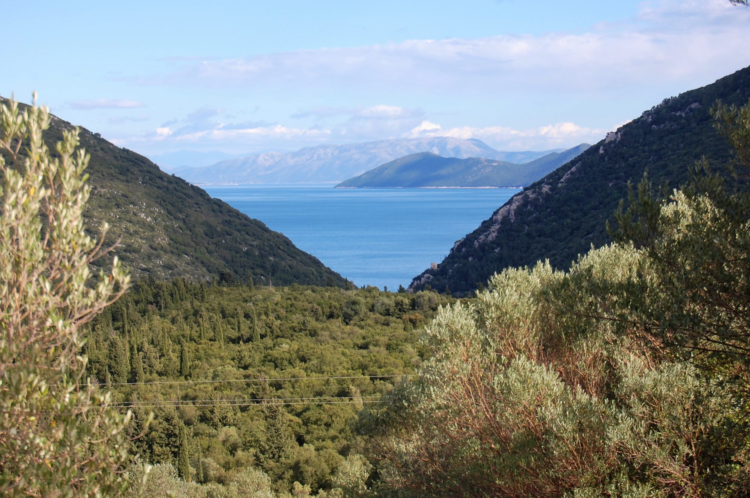 Landscape and terrain of land for sale on Ithaca Greece