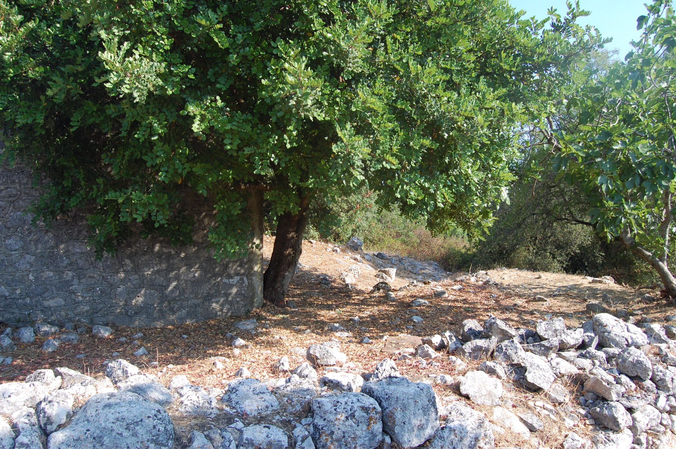 Exterior view of ruins and house for sale in Ithaca Greece