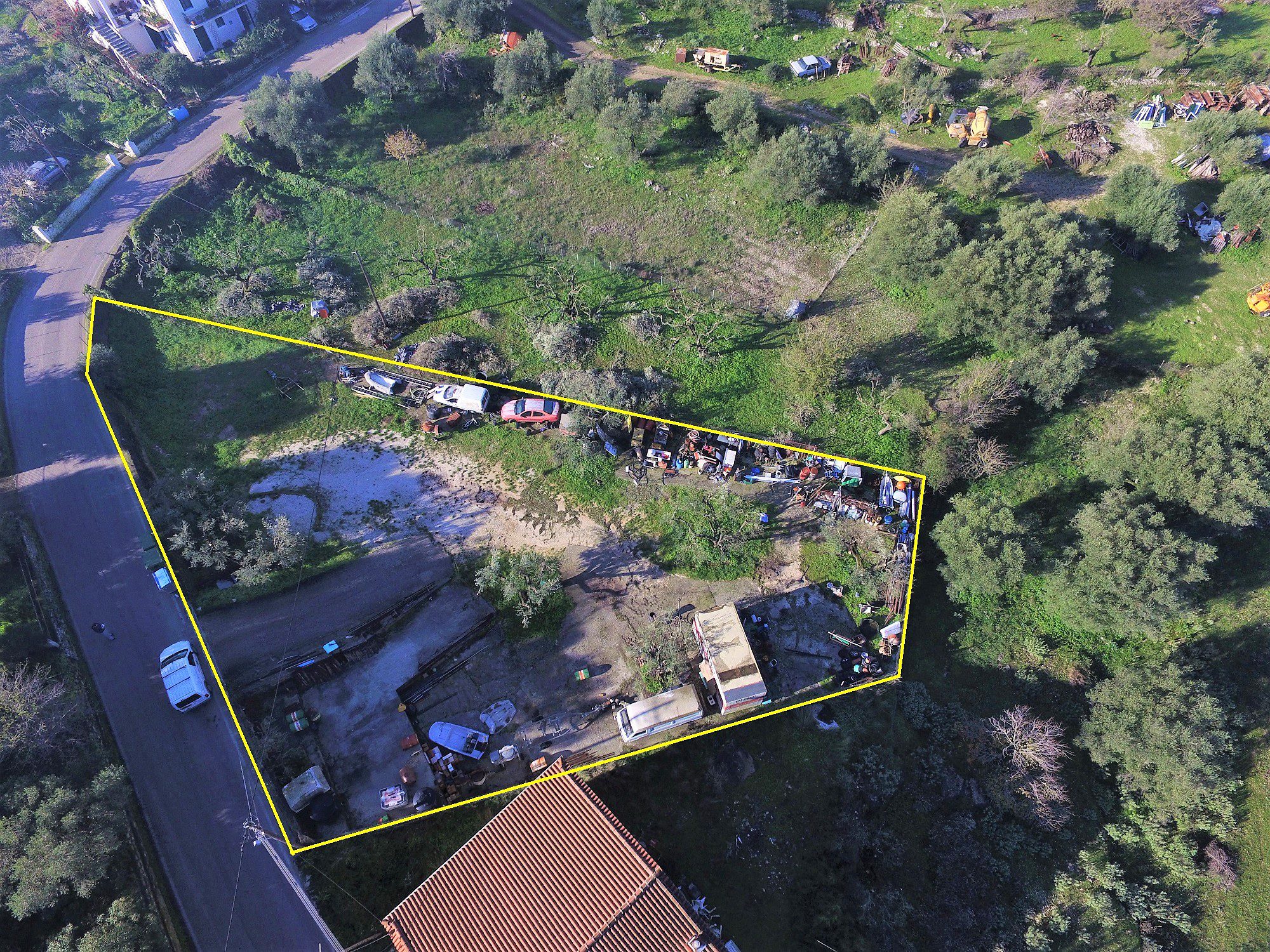 Aerial view land for sale in Ithaca Greece