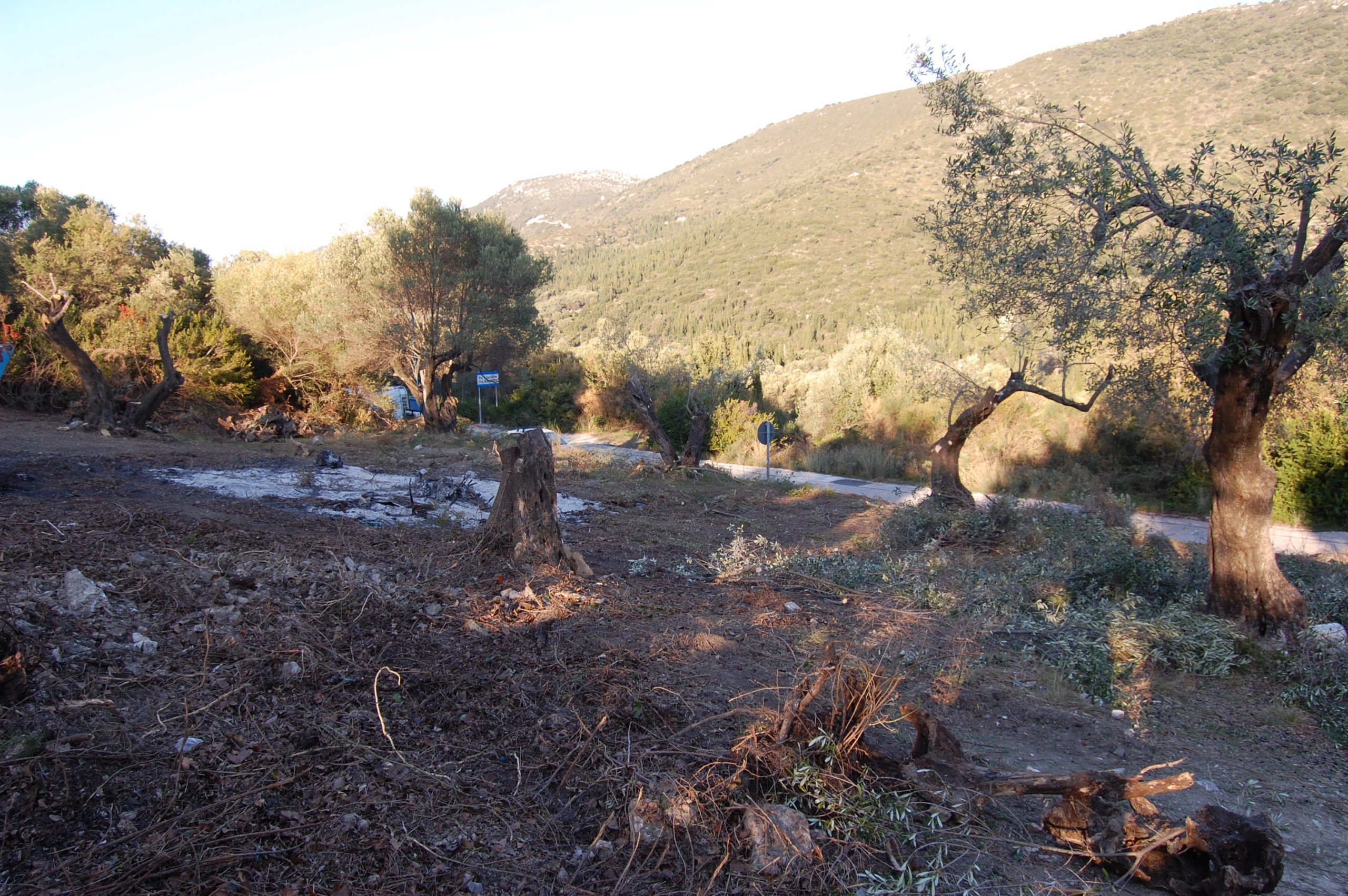 Landscape terrain cleared of land for sale Ithaca Greece, Ag. Saranda