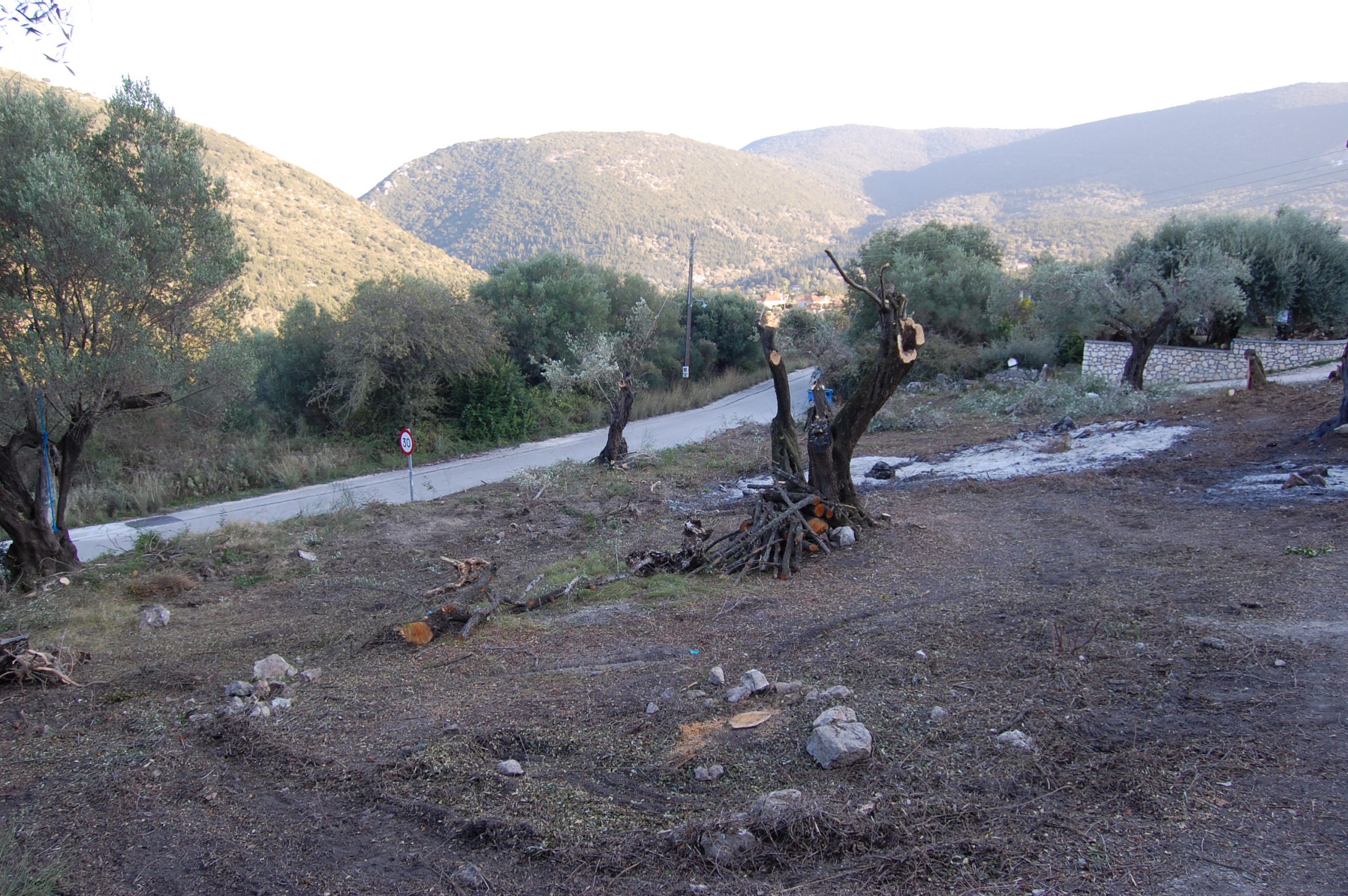 Landscape terrain cleared of land for sale Ithaca Greece, Ag. Saranda