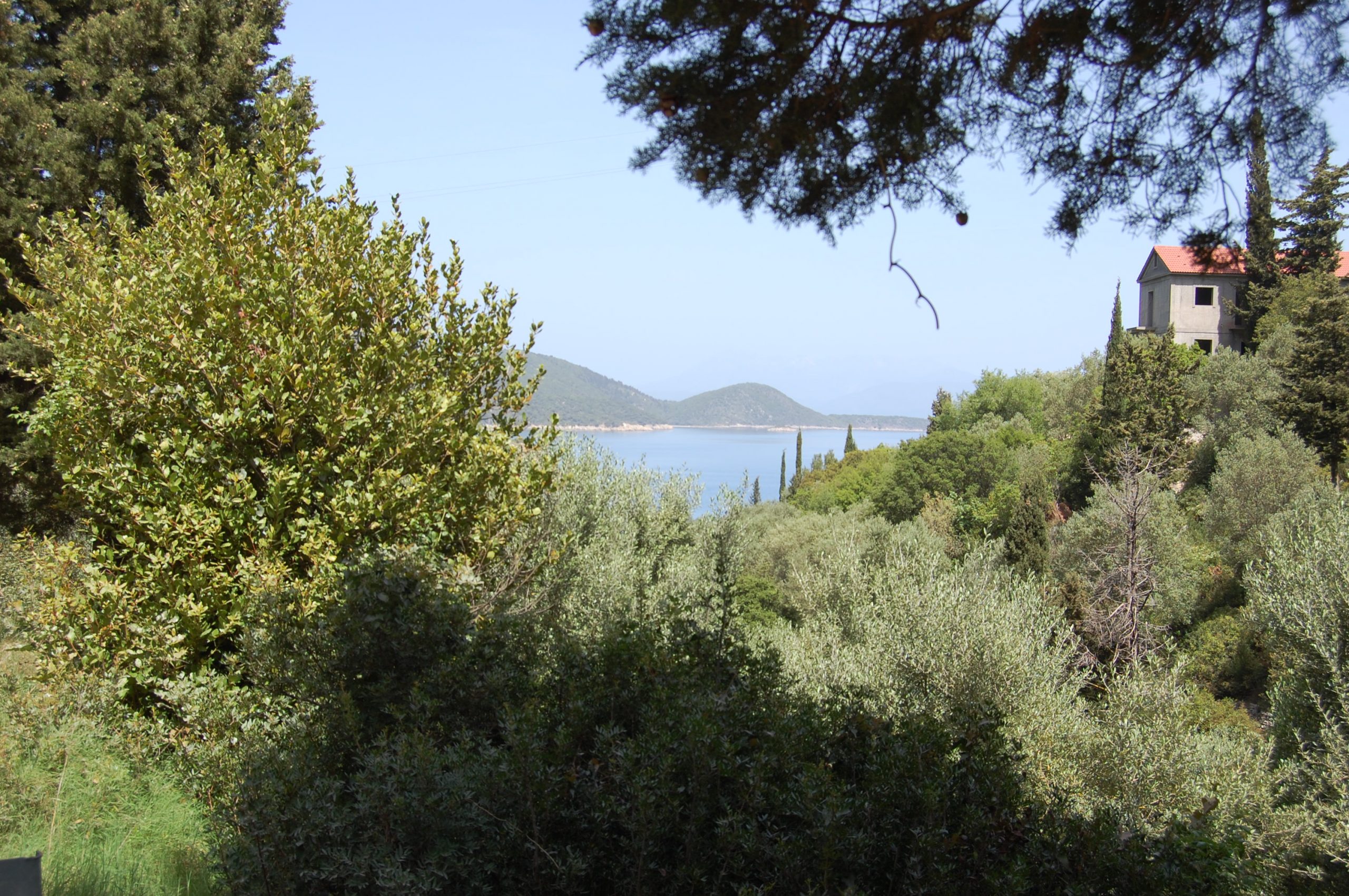 Landscape and terrain of land for sale on Ithaca Greece