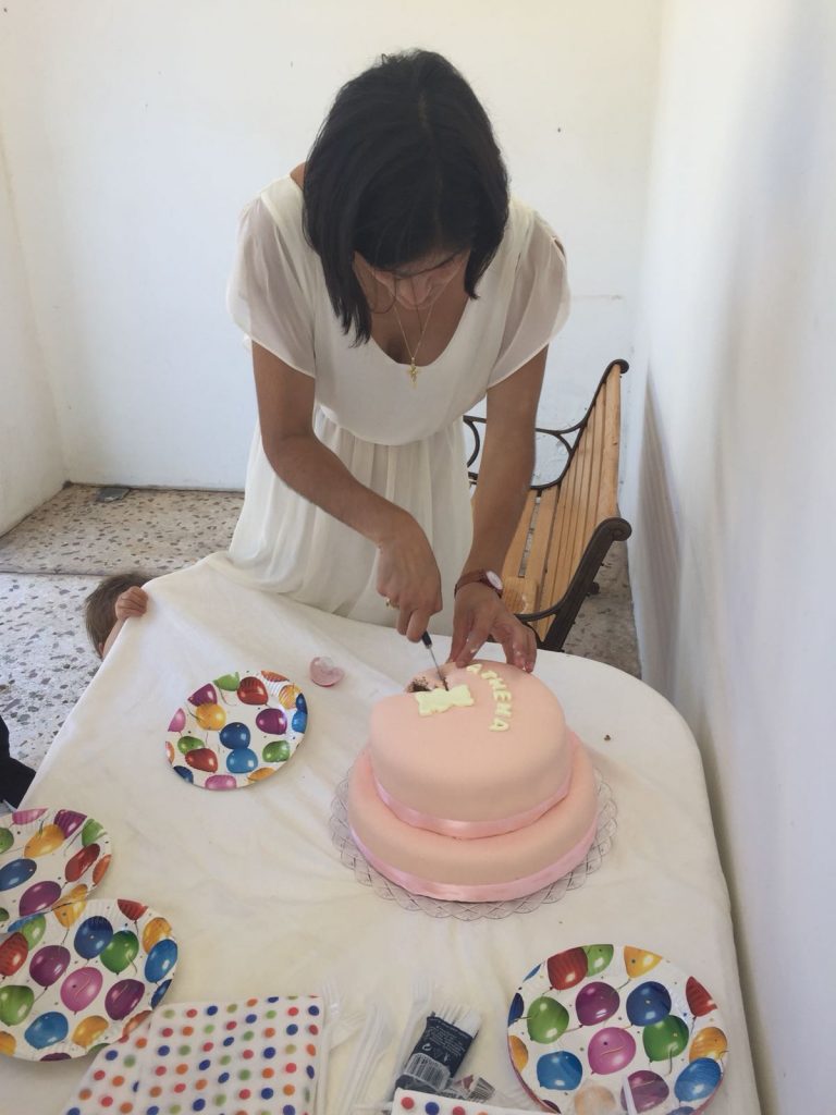 Baptism cake on Ithaca Greece