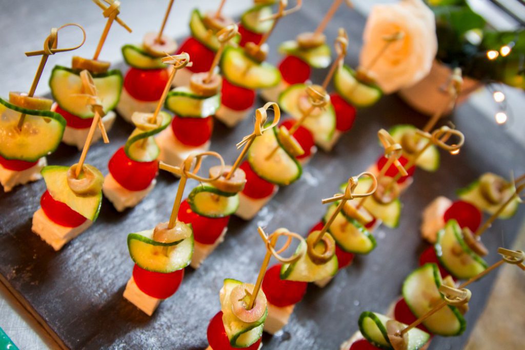 Canape treats, wedding reception on Ithaca Greece