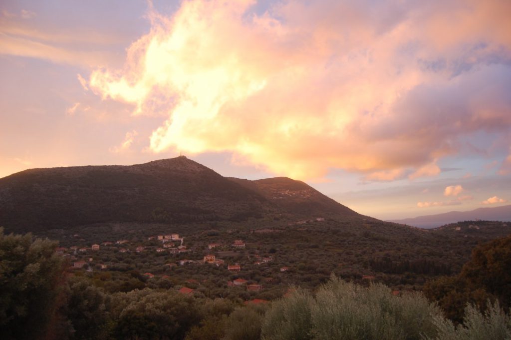 Sunset over Stavros