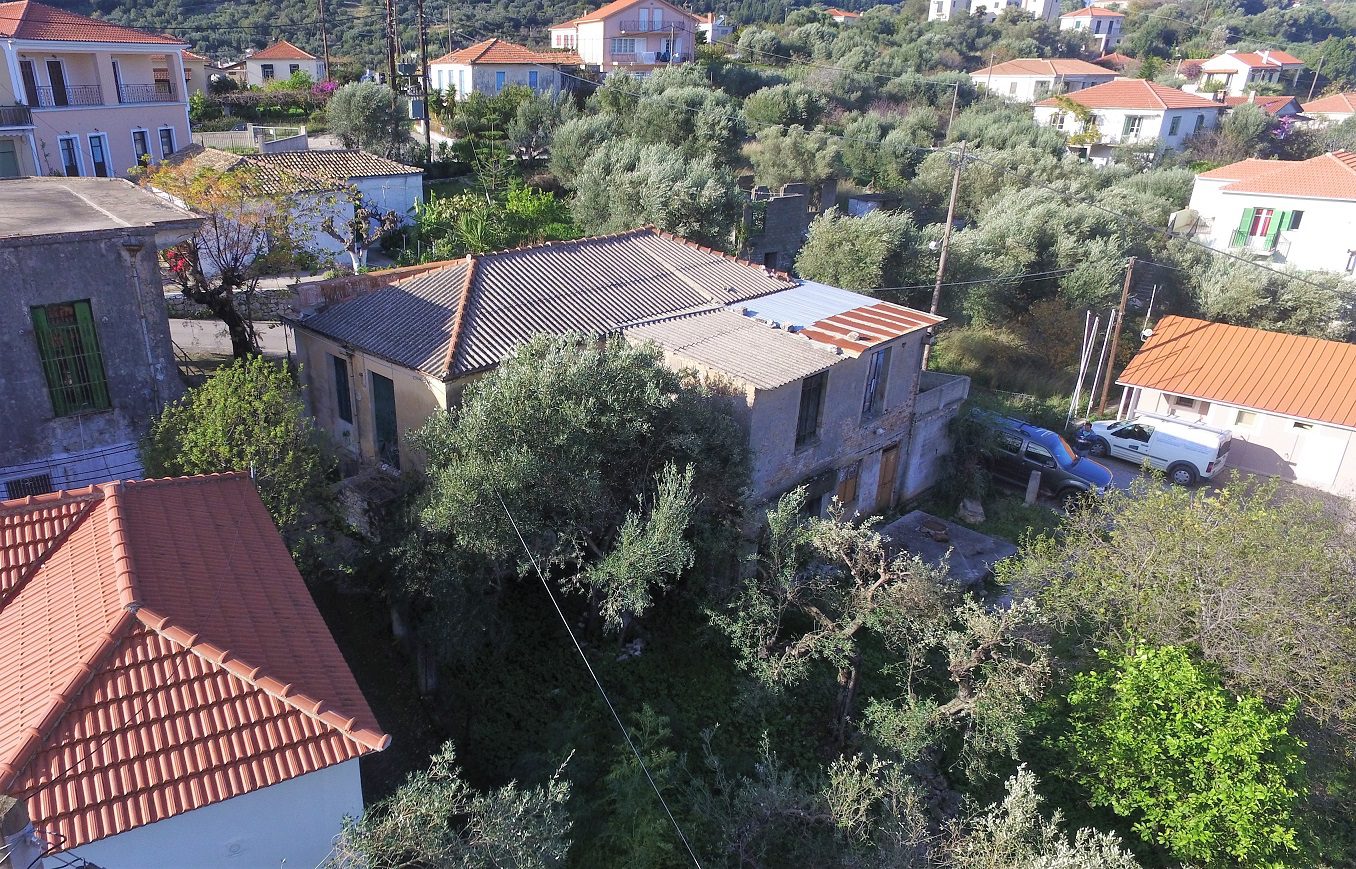Aerial view of building for sale in Ithaca Greece, Stavros