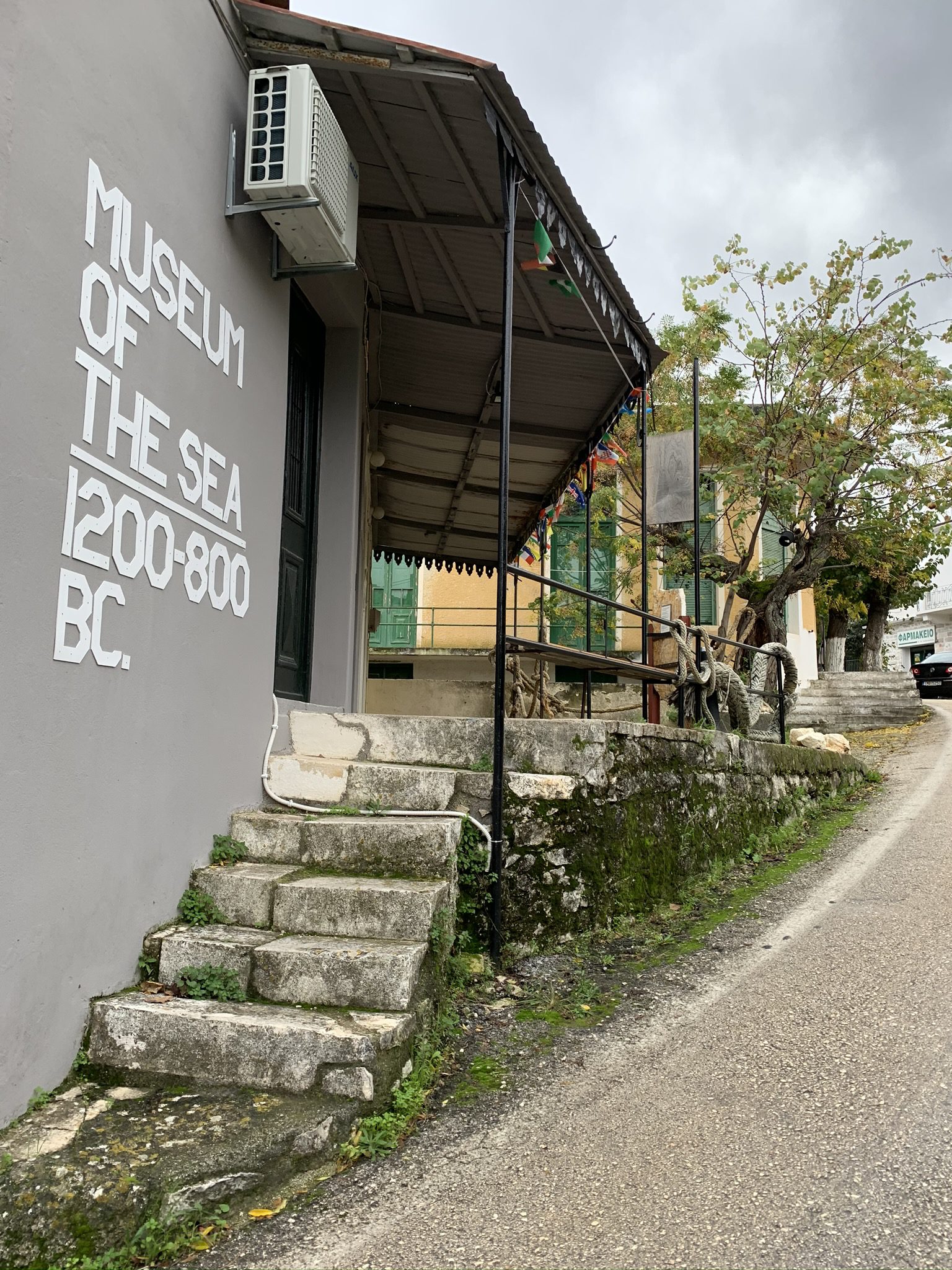 Exterior facade of building for sale in Ithaca Greece, Stavros