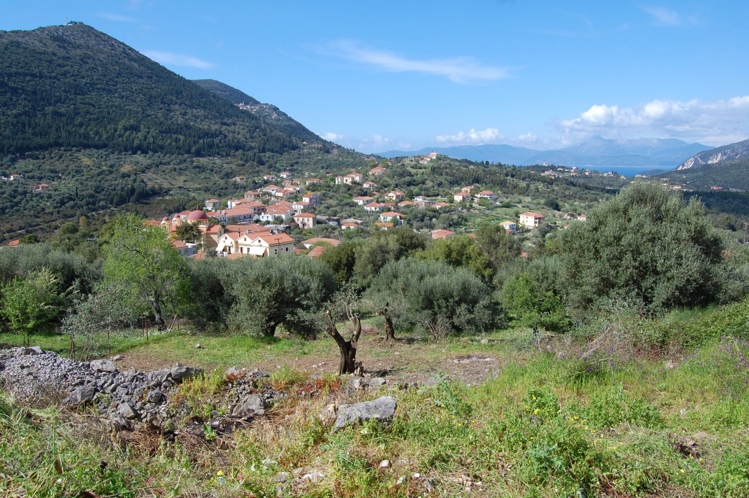 Terrain of landscape of land for sale Ithaca Greece Stavros