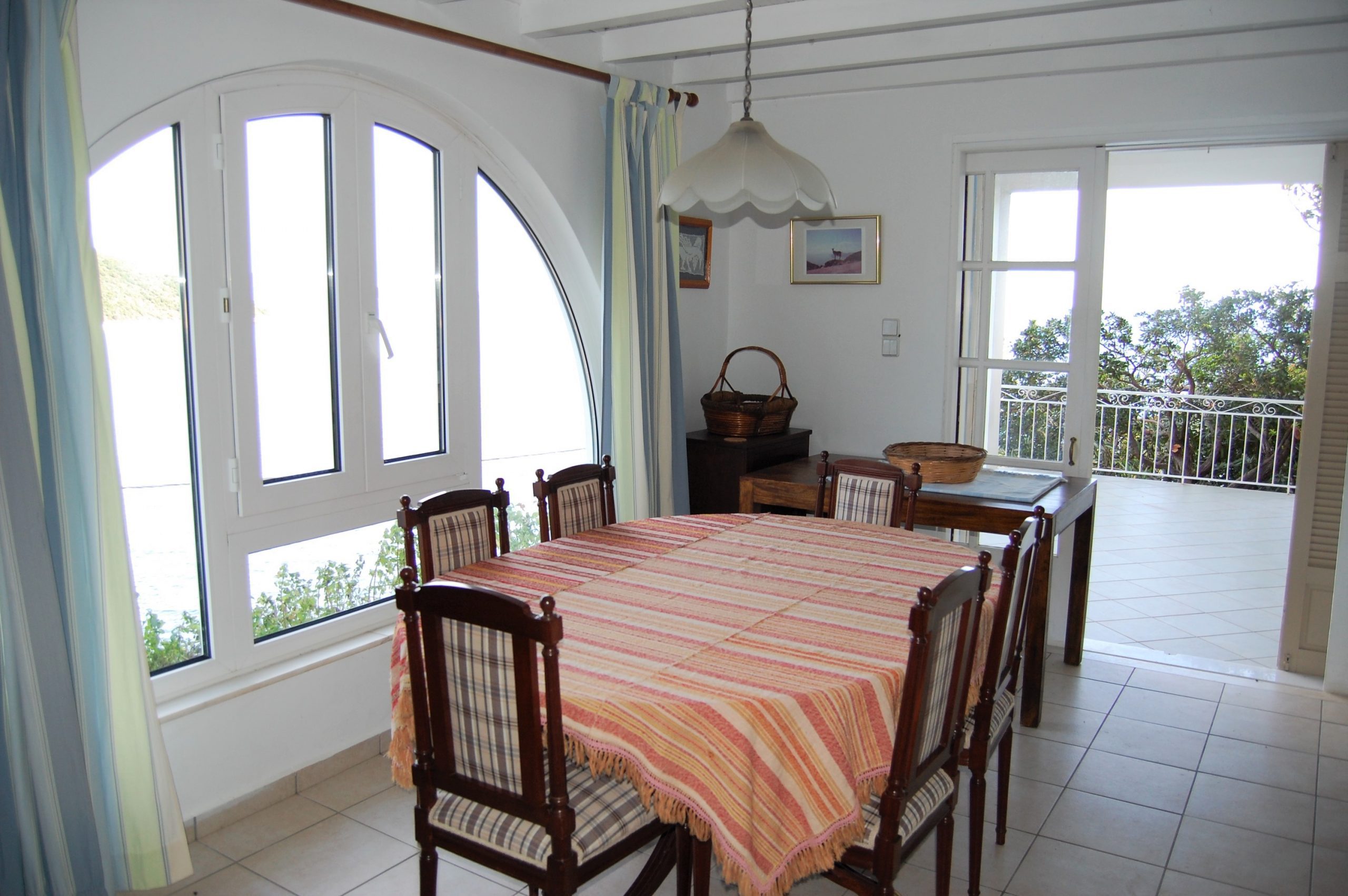 Interior living area of house for rent Ithaca Greece, Frikes
