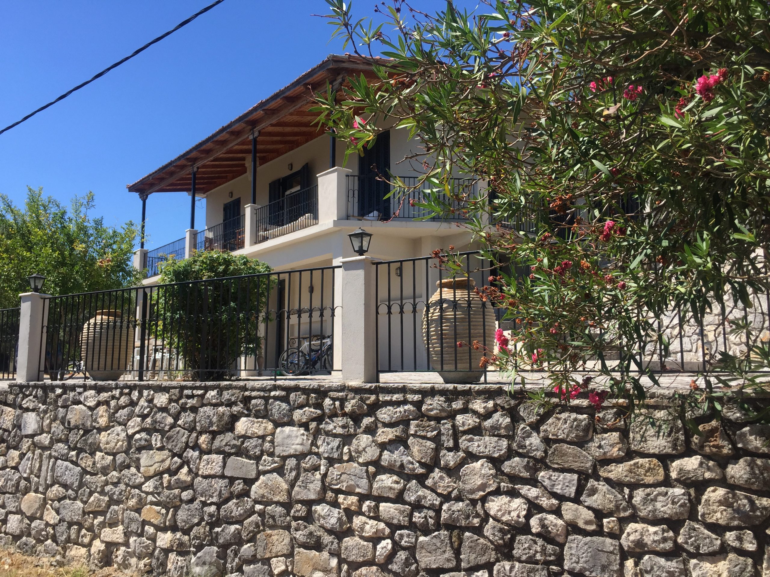 Exterior facade of house for rent Ithaca Greece, Kolleri