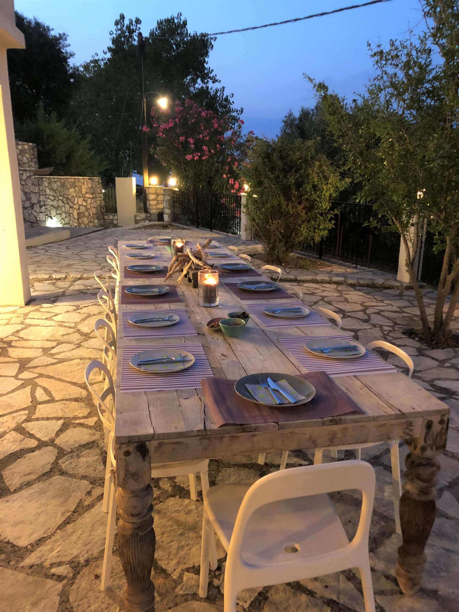 Outdoor terrace area of house for rent in Ithaca Greece, Kolleri
