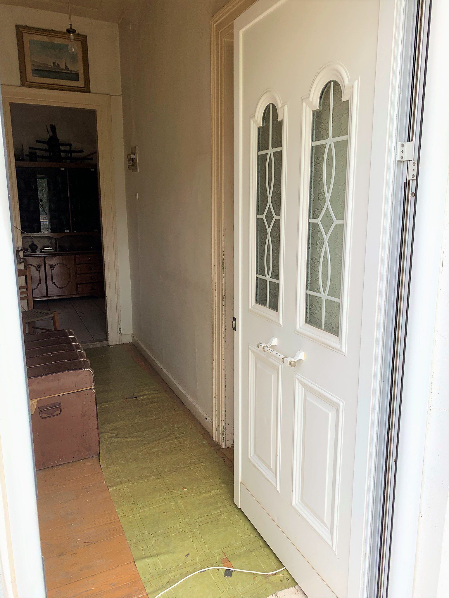 Front door of house for sale in Ithaca Greece Vathi