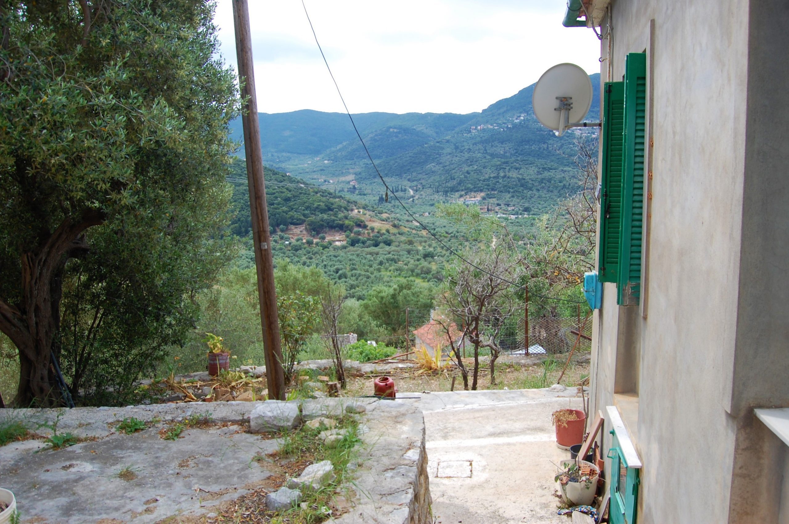 Garden and views of house for sale in Ithaca Greece, Vathi
