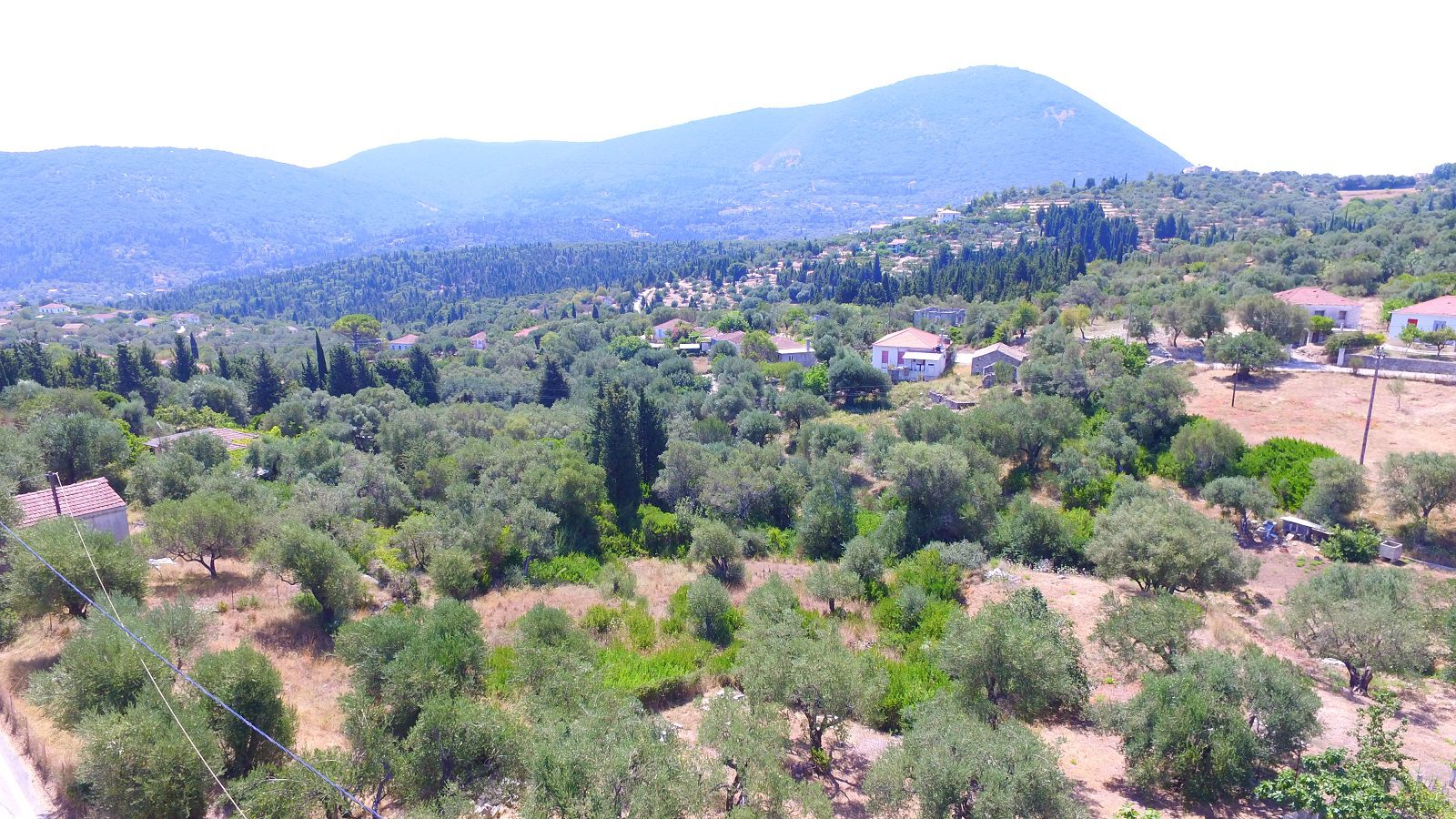 Aerial view from property for sale in Ithaca Greece Platrithya