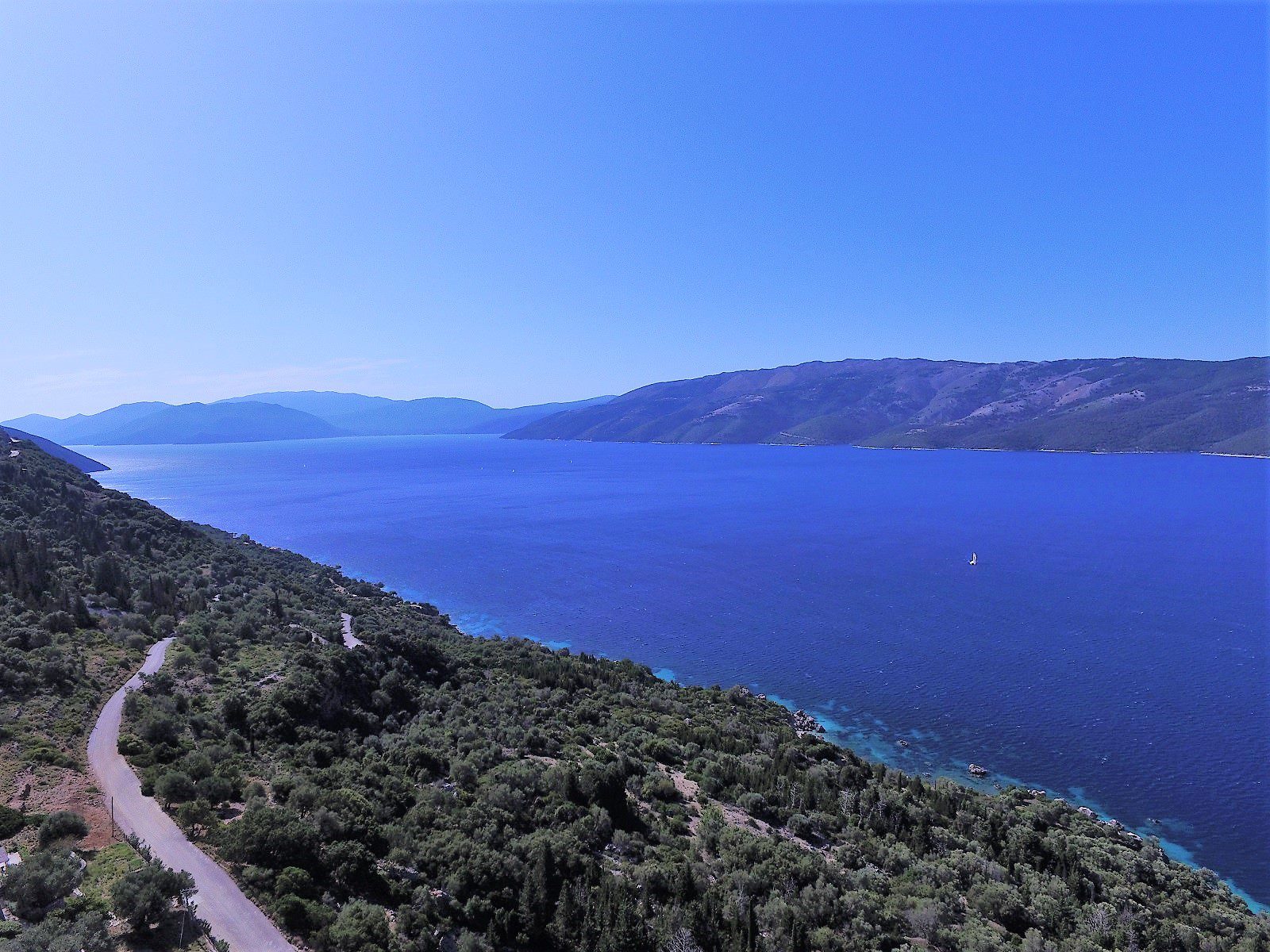 Aerial view of property for sale on Ithaca Greece