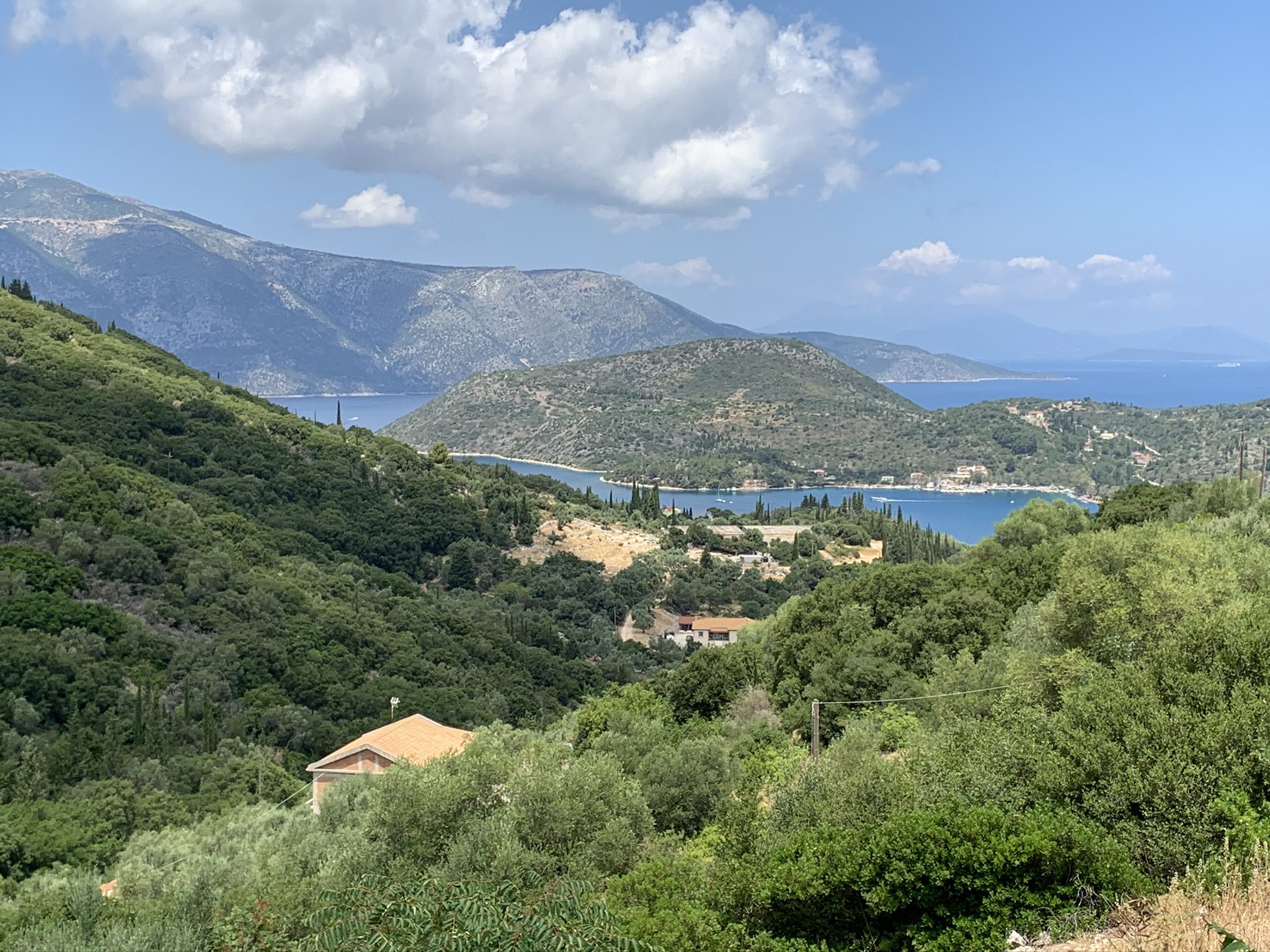 Landscape and view of property for sale in Ithaca Greece Perachori