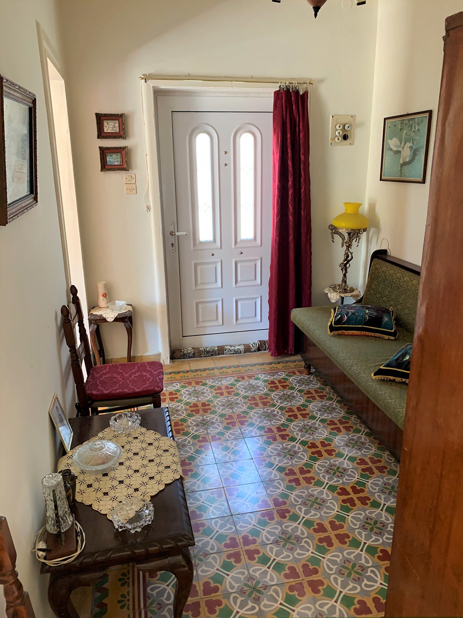 Interior entrance hall of house for sale in Ithaca Greece Vathi