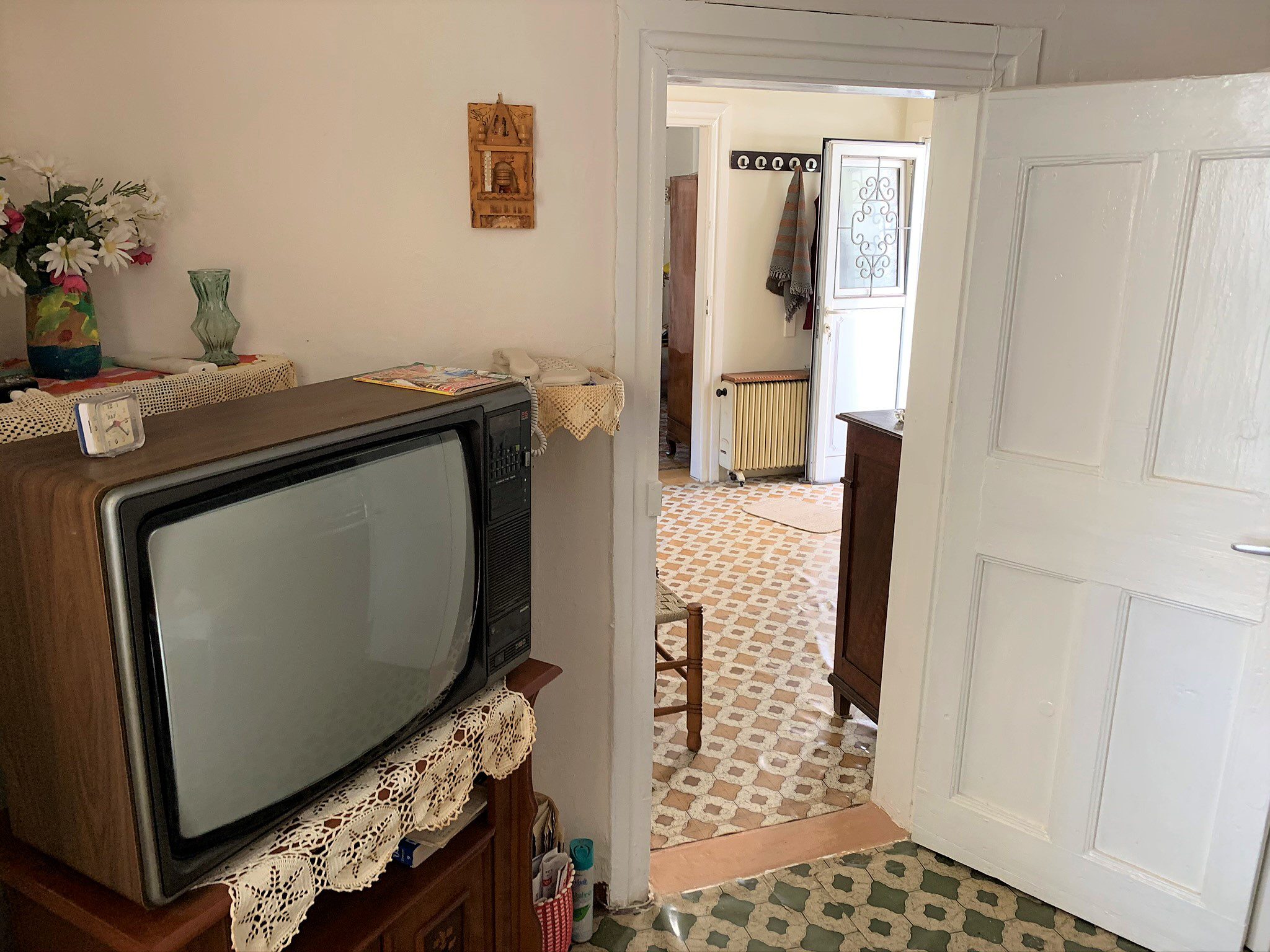 Interior living room of house for sale in Ithaca Greece Vathi