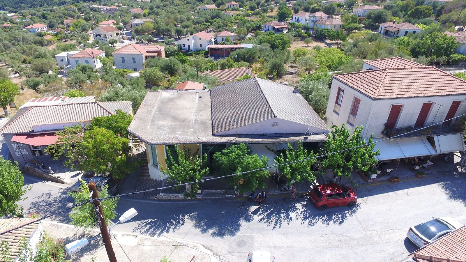 Aerial view of house for sale in Ithaca Greece, Stavros