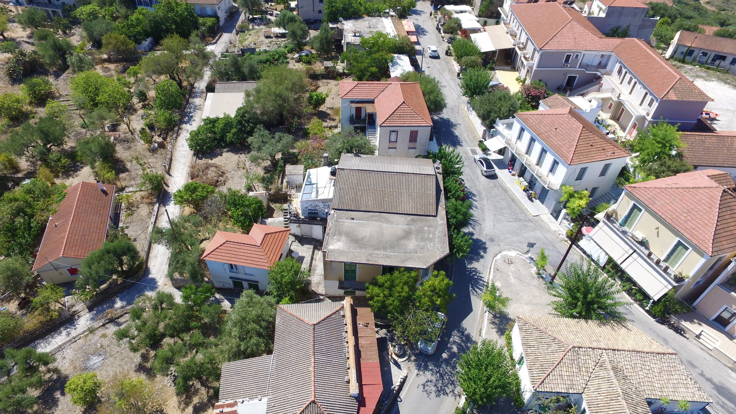 Aerial view of house for sale in Ithaca Greece, Stavros