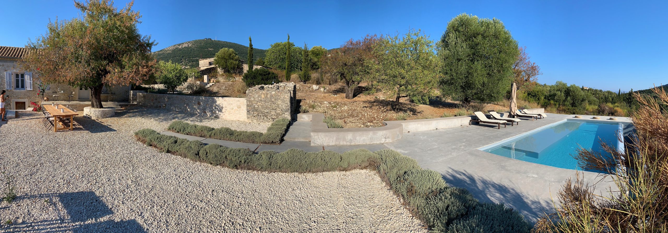 Outdoor spaces of Villa fro rent Ithaca Greece, Lahos
