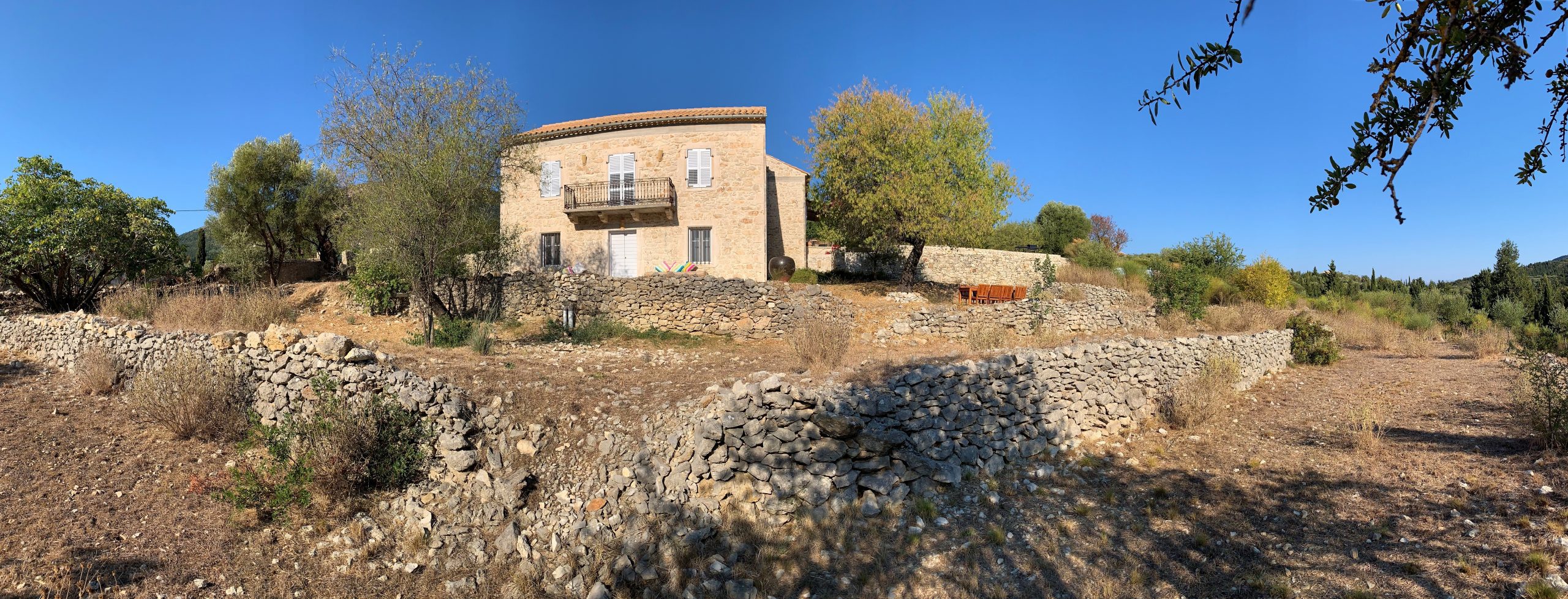 Outdoor spaces of Villa fro rent Ithaca Greece, Lahos