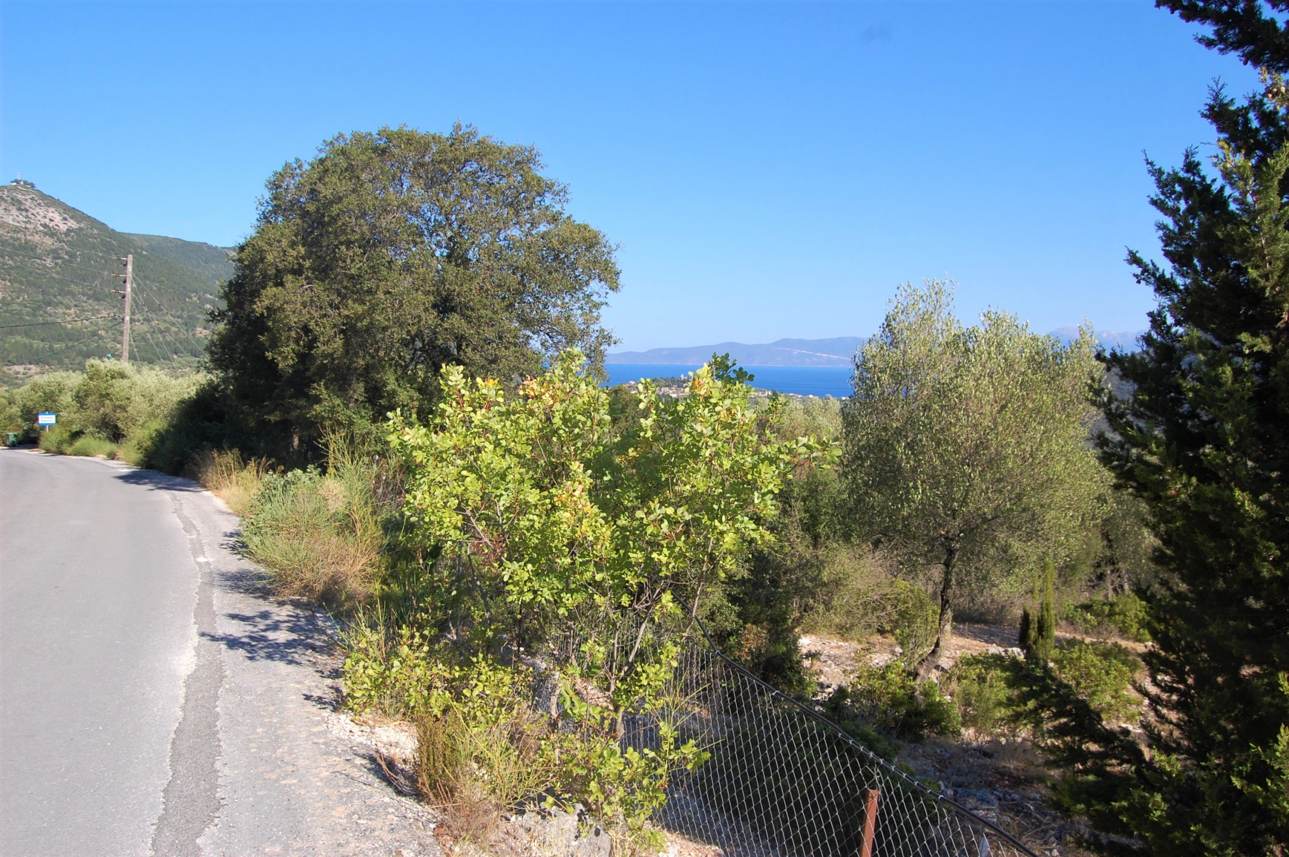 Terraced landscape with road access of land for sale in Ithaca Greece, Stavros