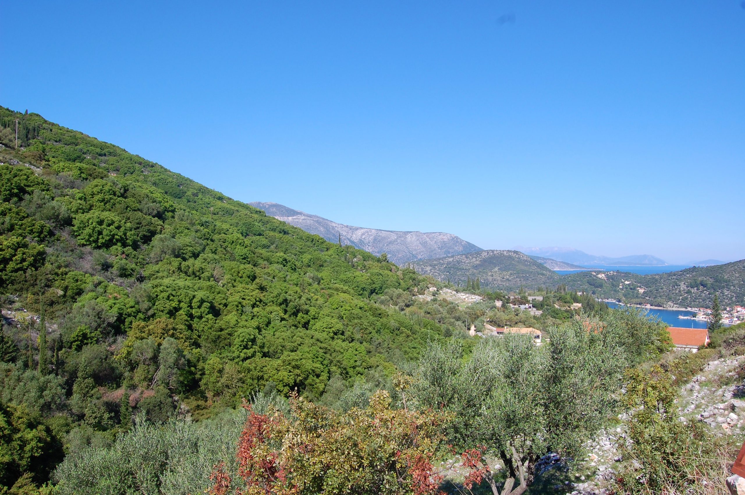 View of house for sale in Ithaca Greece, Perachori