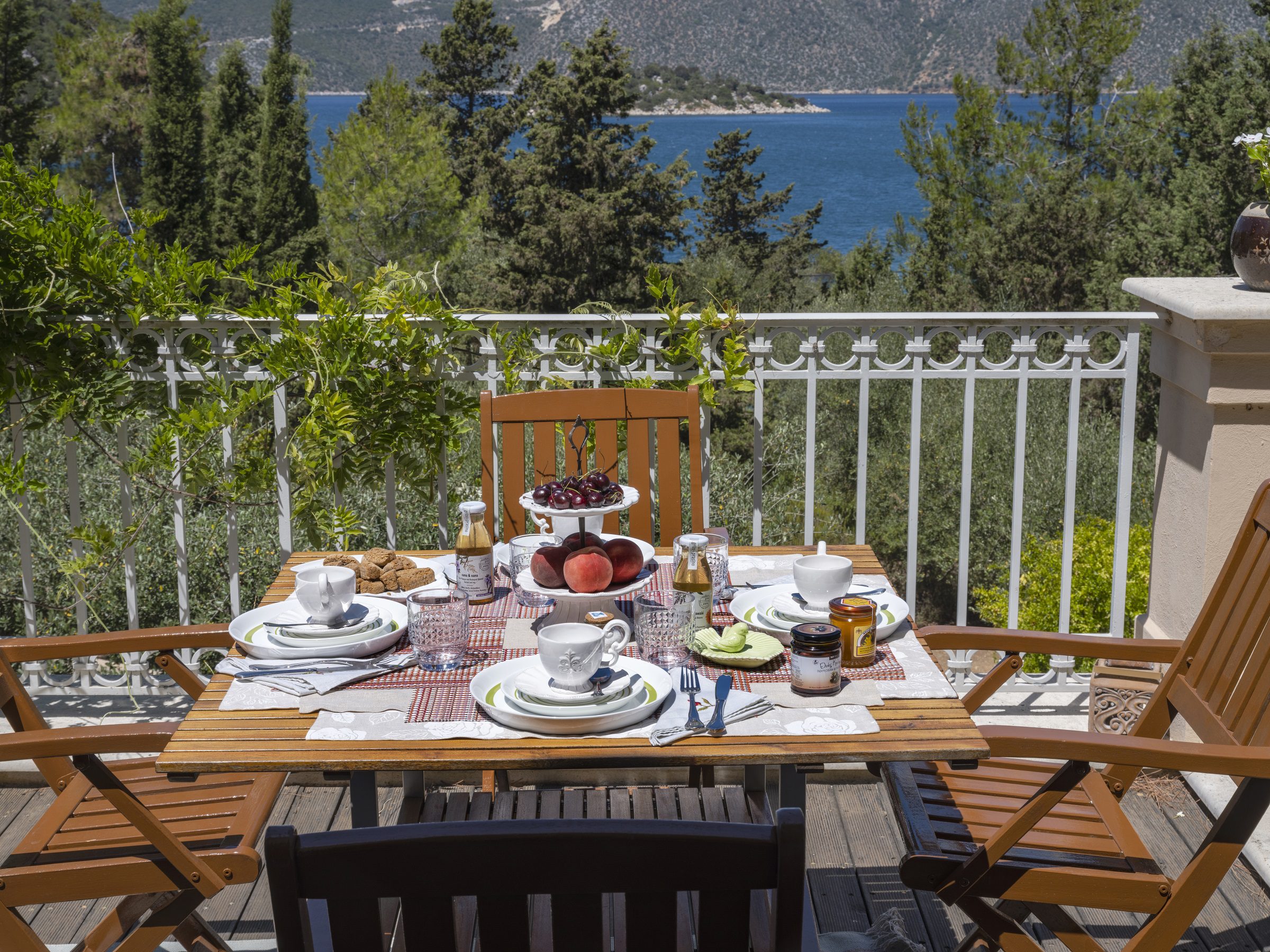 Outside terrace of house for rent in Ithaca Greece Vathi