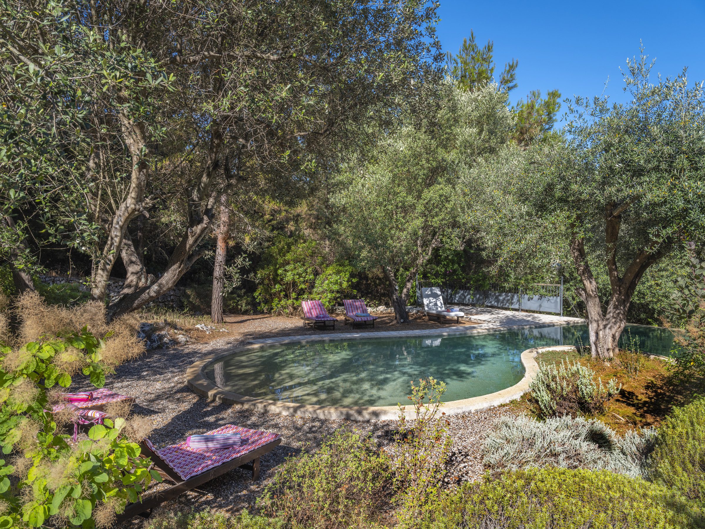 Swimming pool of house for rent in Ithaca Greece Vathi