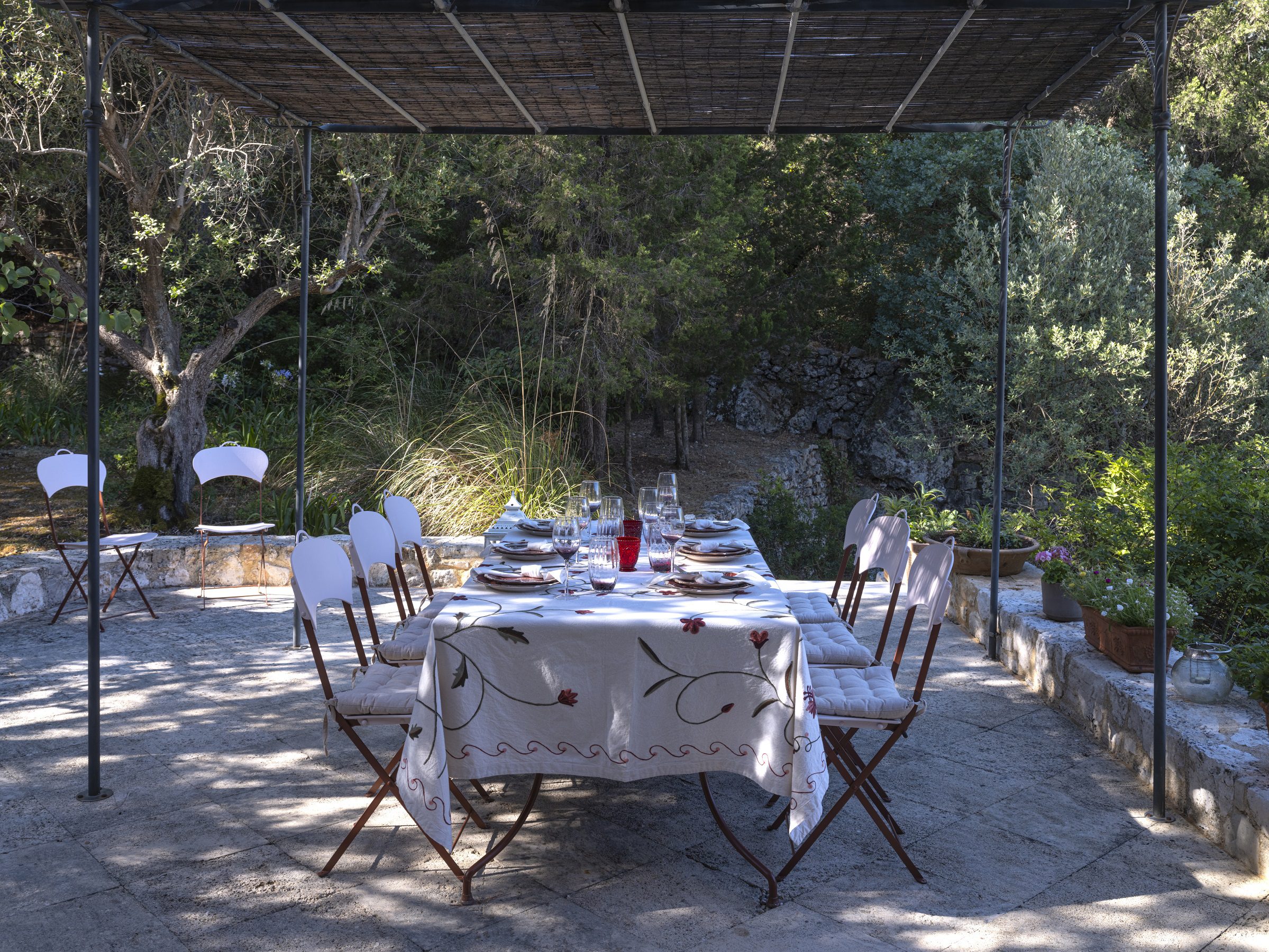 Outside terrace of house for rent in Ithaca Greece Vathi