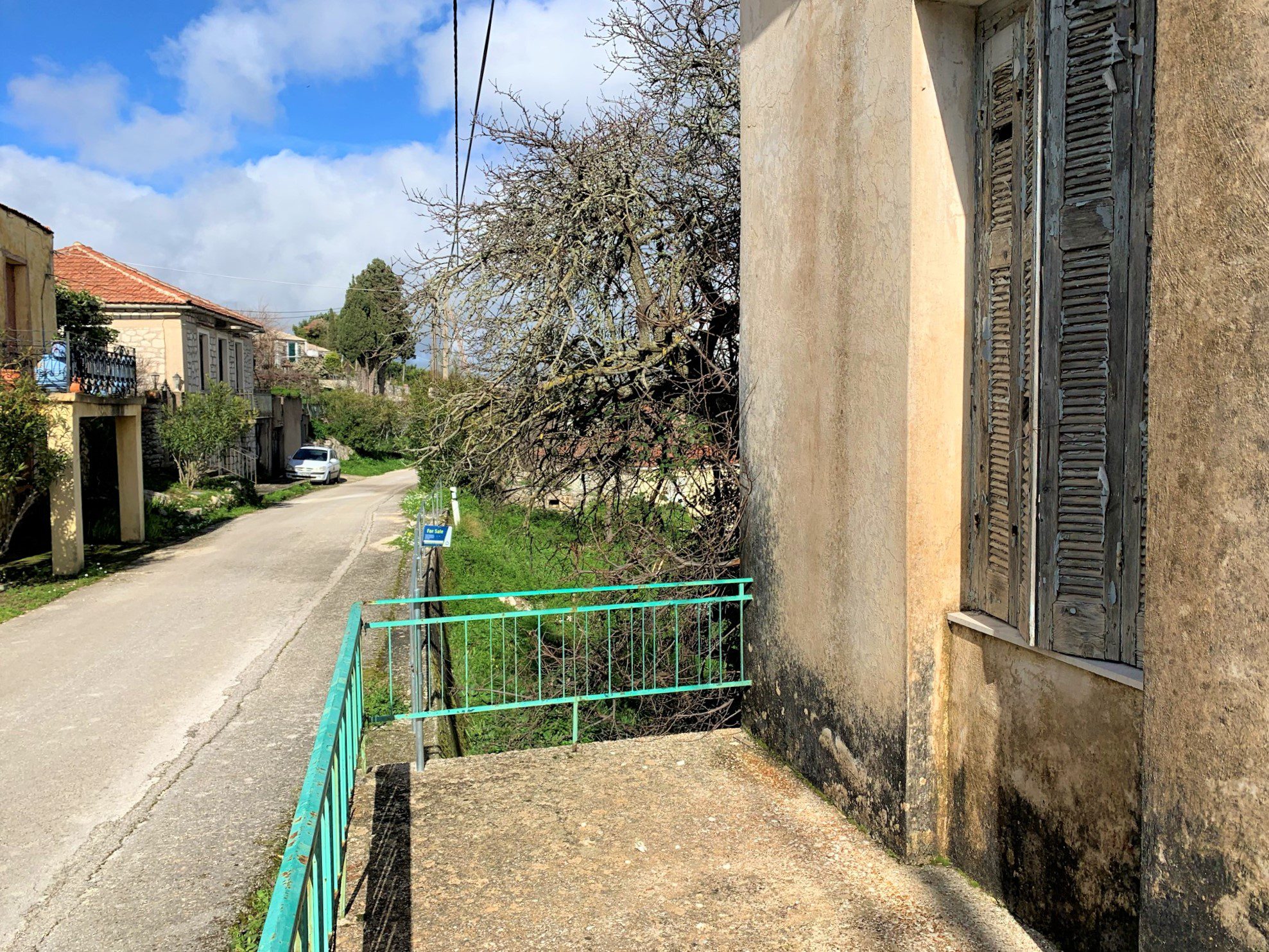 front terrace of house for sale in Ithaca Greece Anogi