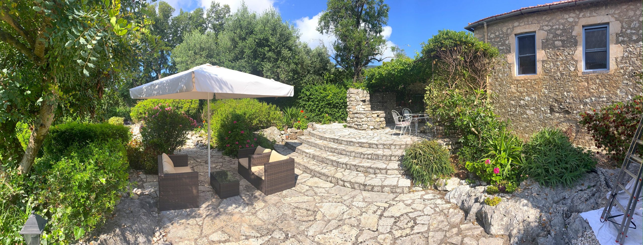 Patio of house for sale in Ithaca Greece, Lahos