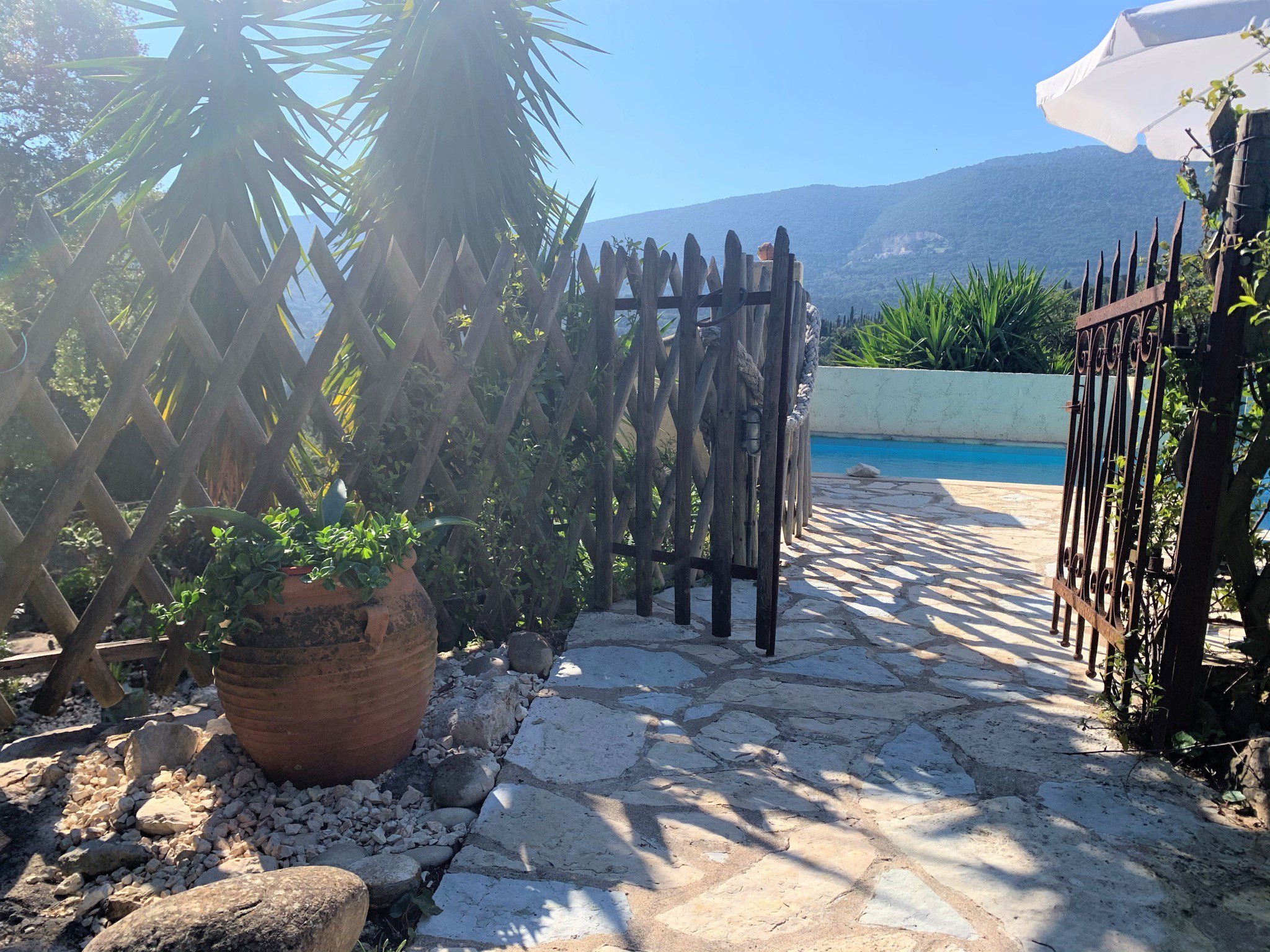 Swimming Pool of house for sale Ithaca Greece, Lahos