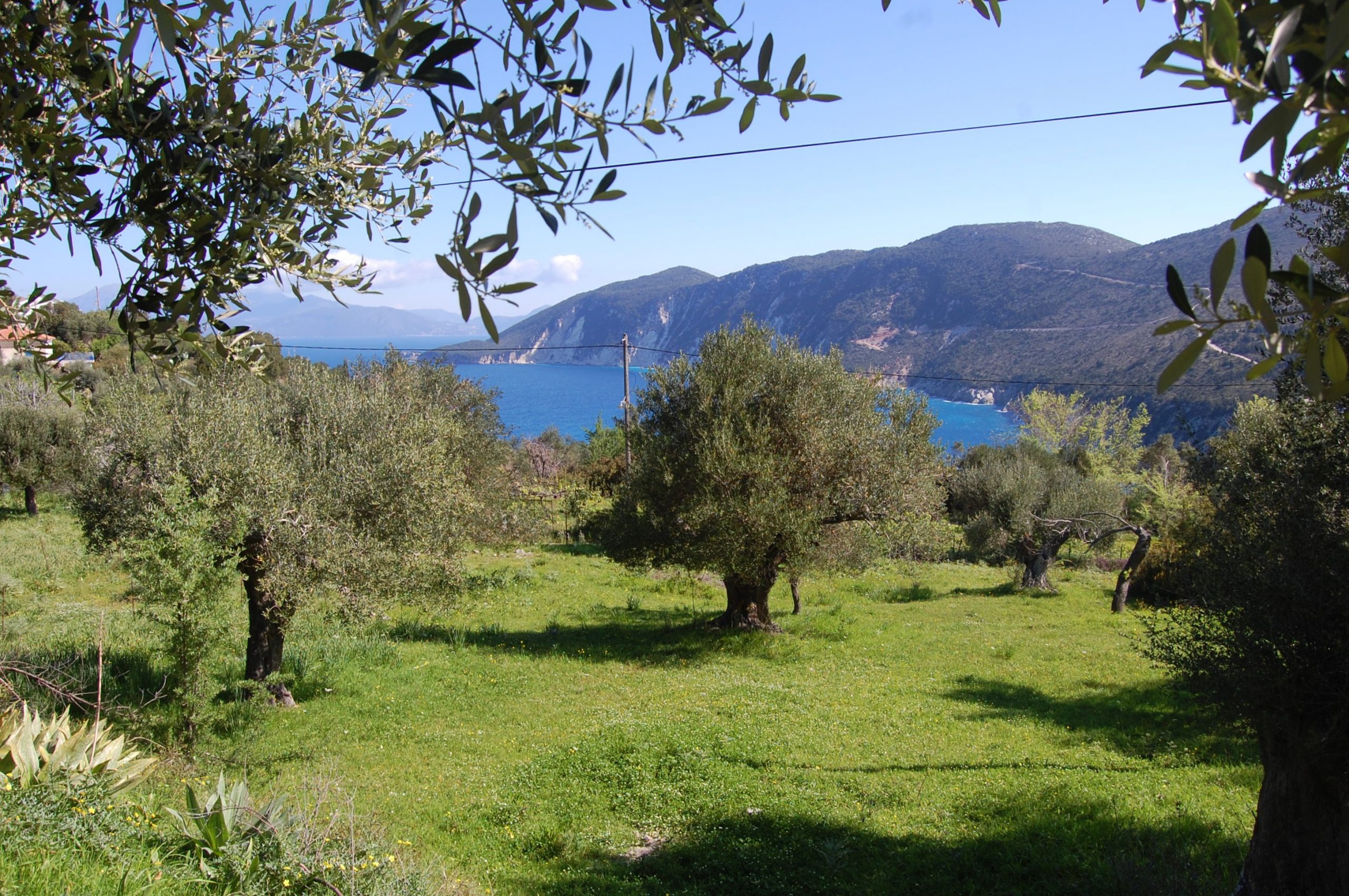 Sea view from land for sale in Ithaca Greece, Kolleri
