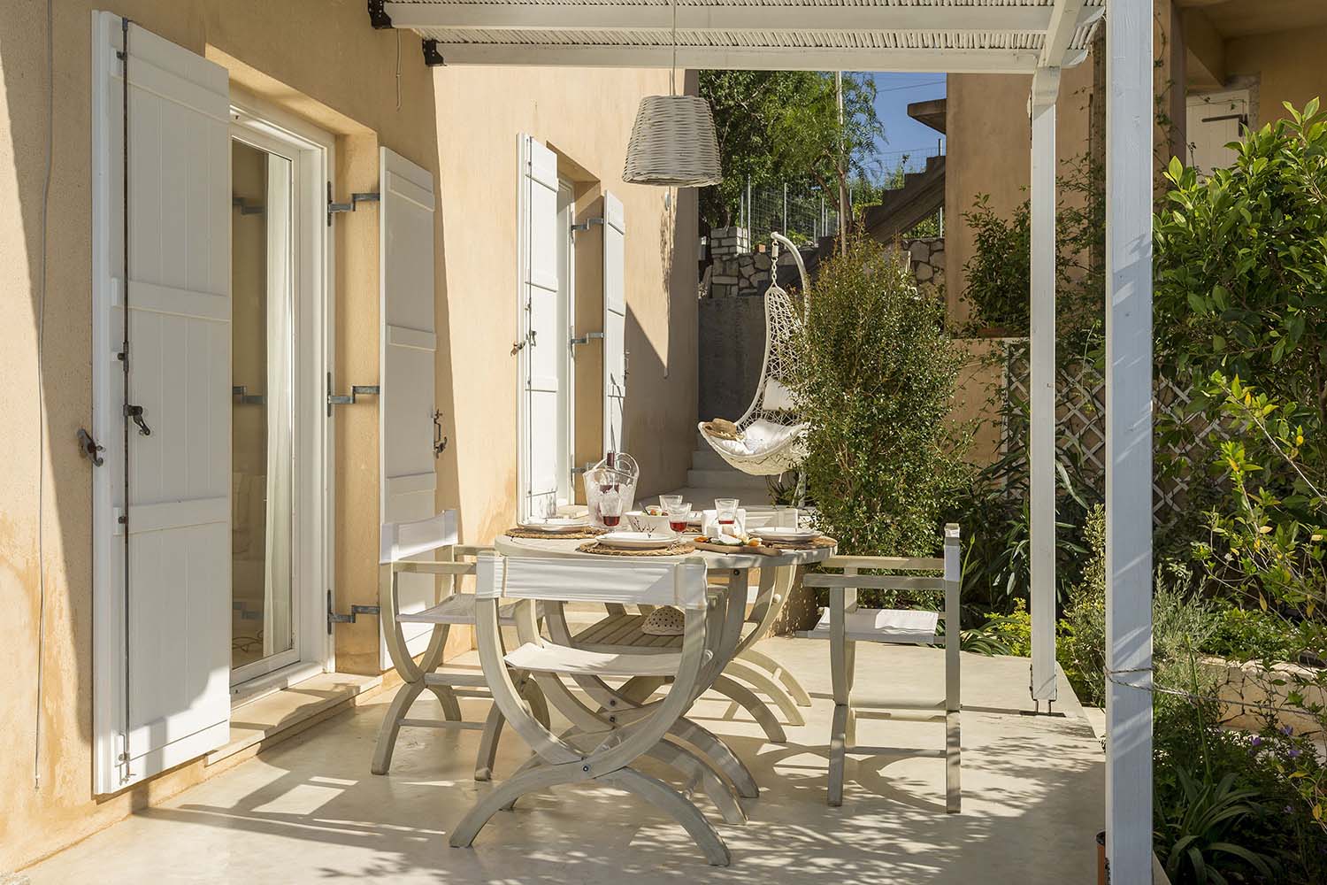 Outdoor terrace of house for sale in Ithaca Greece, Ag. Saranda