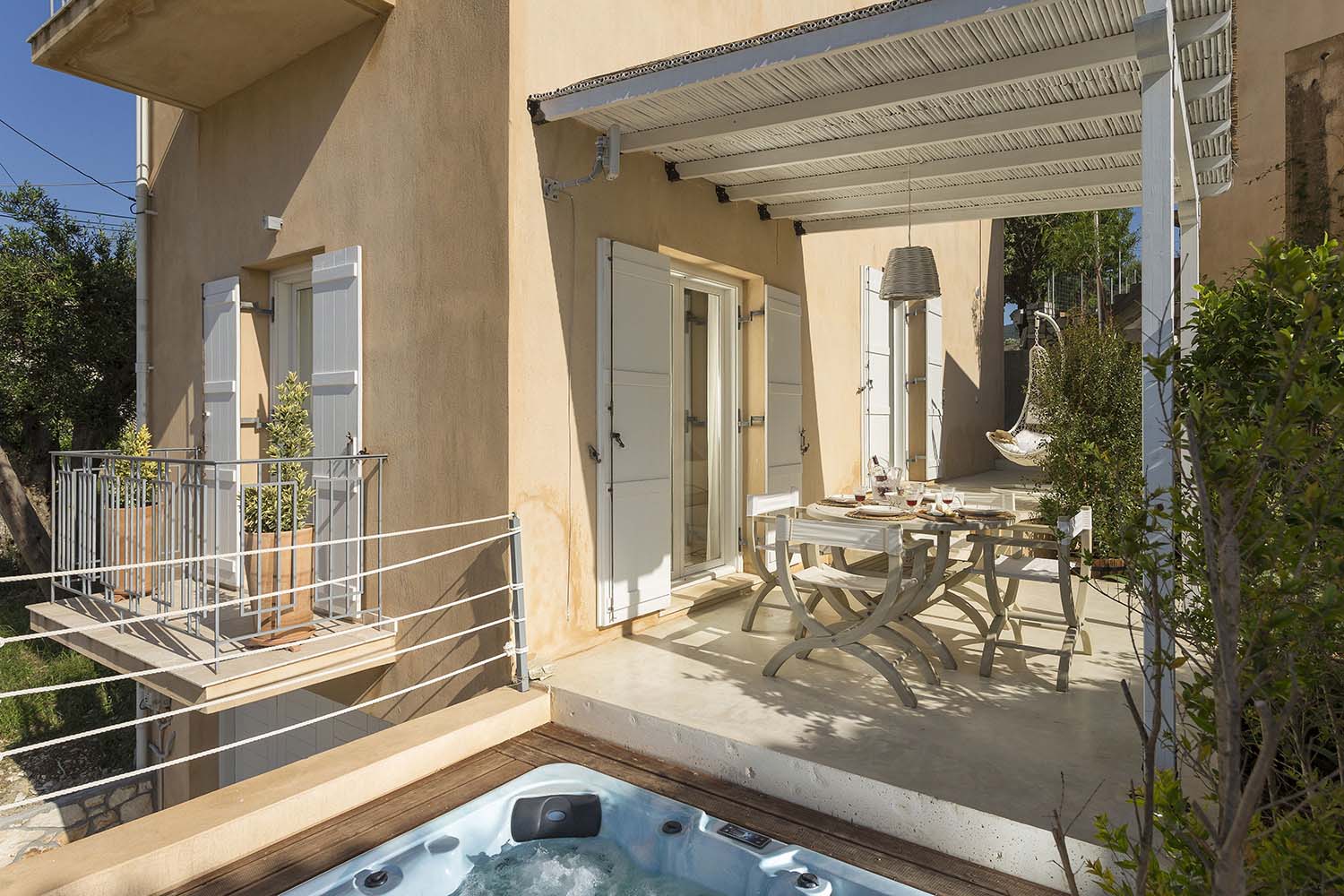 Outdoor terrace of house for sale in Ithaca Greece, Ag. Saranda