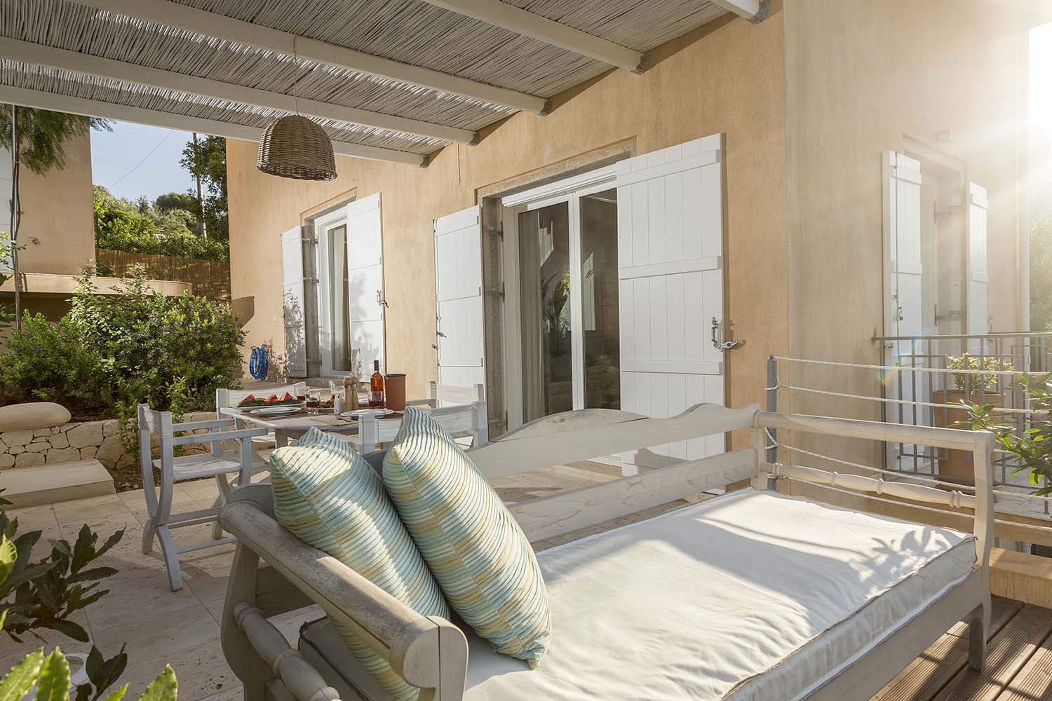 Outdoor terrace of house for sale in Ithaca Greece, Ag. Saranda